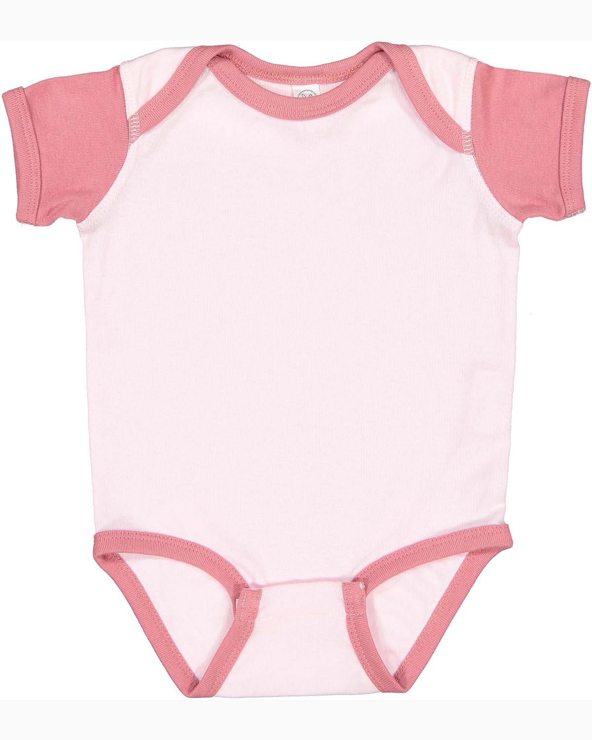 Rabbit Skins 4400 Infant Baby Combed Ringspun Cotton/Polyester Rib Bodysuit - Picture 7 of 46