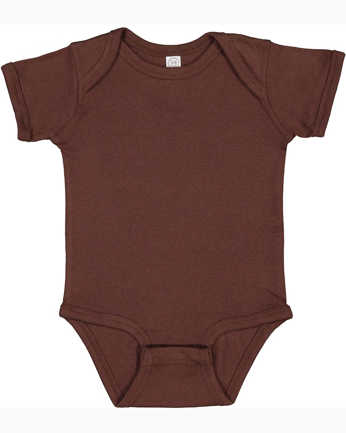 Rabbit Skins 4400 Infant Baby Combed Ringspun Cotton/Polyester Rib Bodysuit - Picture 8 of 46