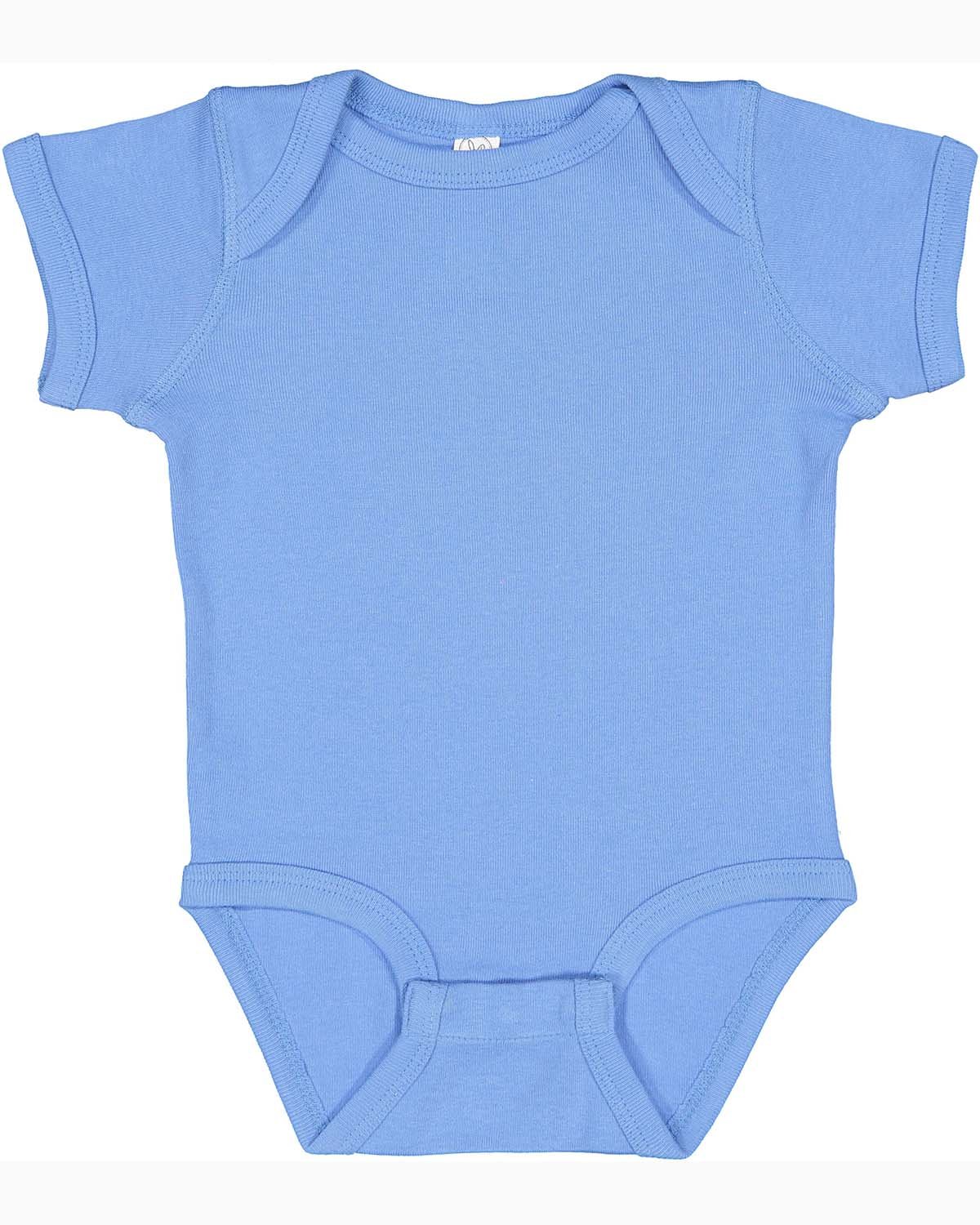 Rabbit Skins 4400 Infant Baby Combed Ringspun Cotton/Polyester Rib Bodysuit - Picture 11 of 46