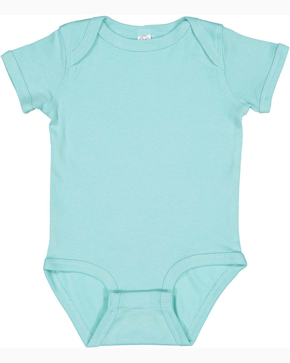 Rabbit Skins 4400 Infant Baby Combed Ringspun Cotton/Polyester Rib Bodysuit - Picture 13 of 46
