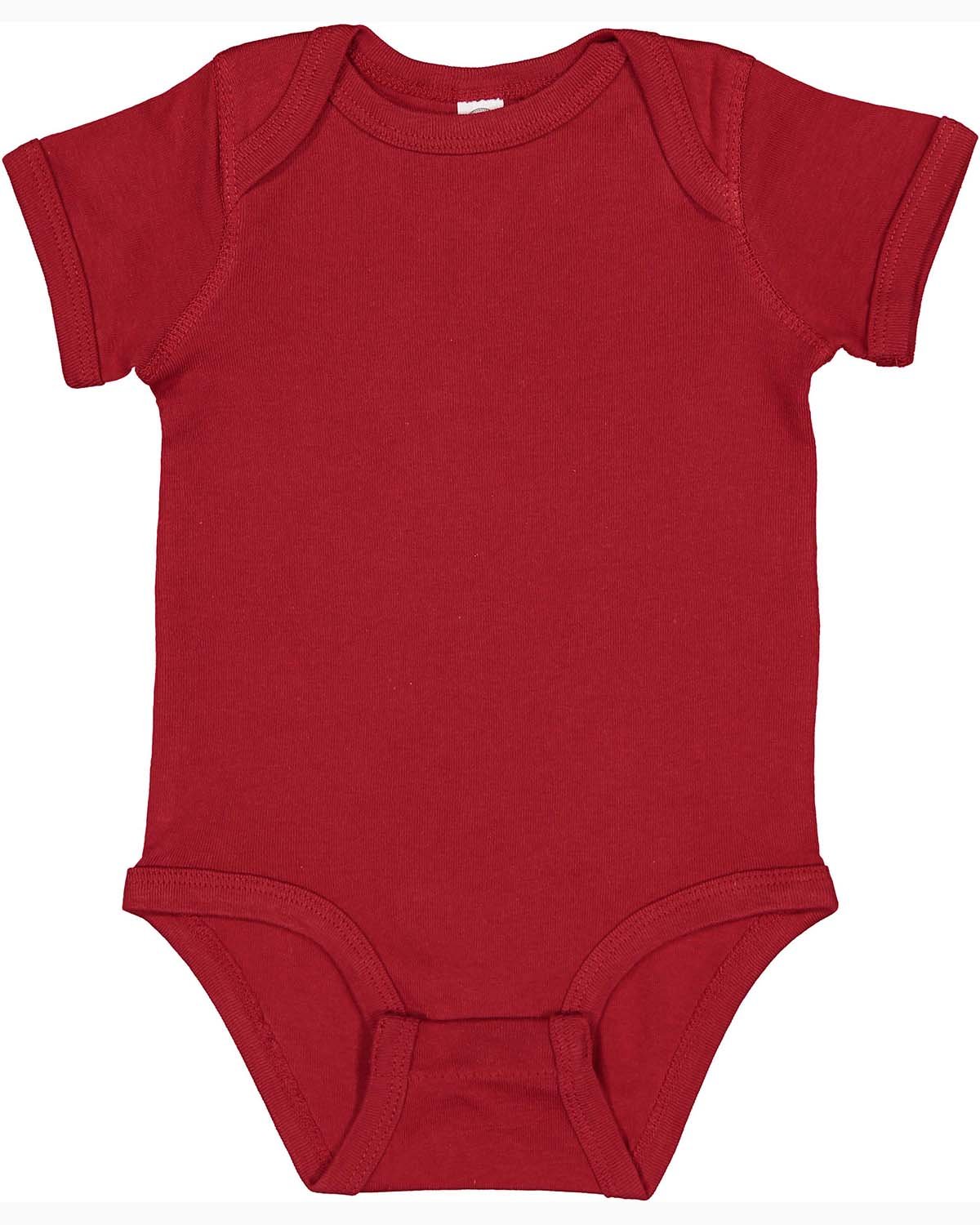 Rabbit Skins 4400 Infant Baby Combed Ringspun Cotton/Polyester Rib Bodysuit - Picture 17 of 46