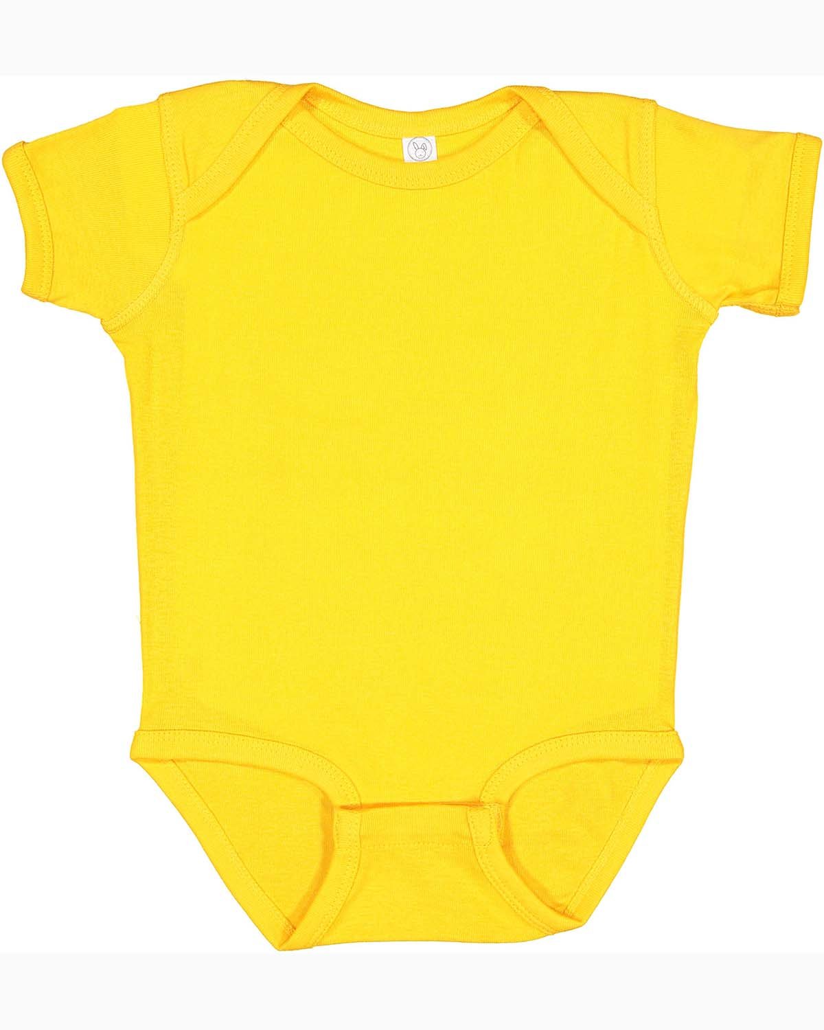 Rabbit Skins 4400 Infant Baby Combed Ringspun Cotton/Polyester Rib Bodysuit - Picture 18 of 46