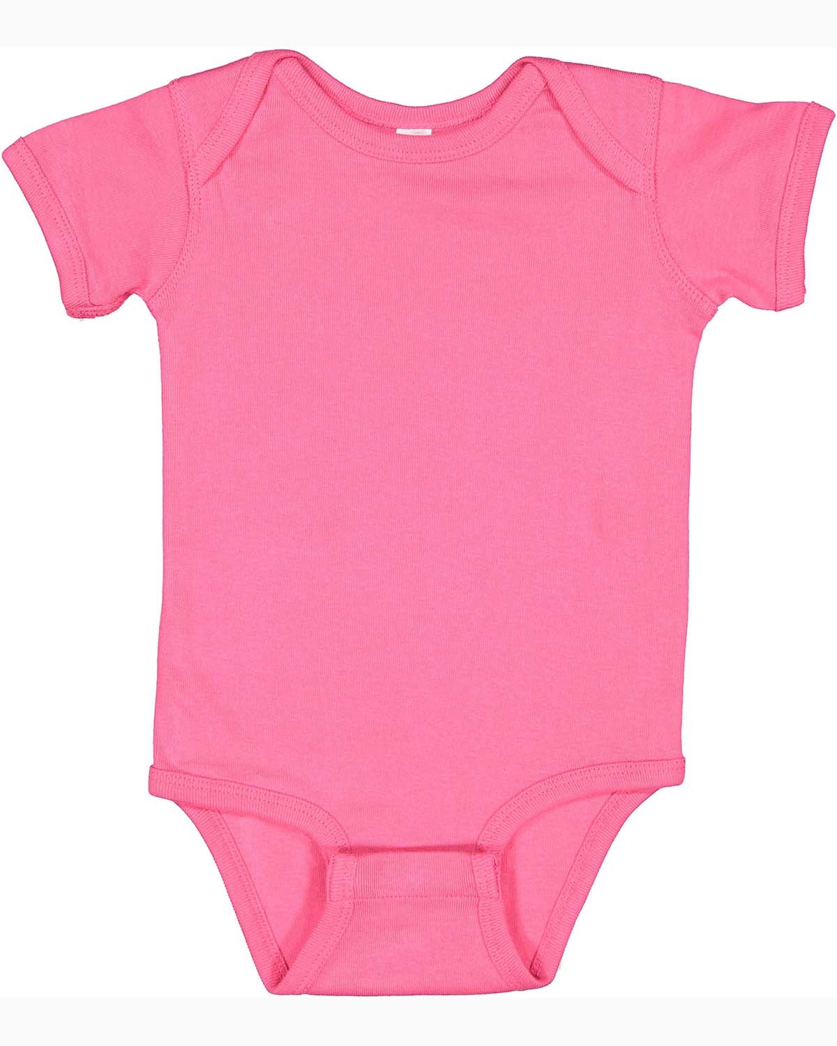 Rabbit Skins 4400 Infant Baby Combed Ringspun Cotton/Polyester Rib Bodysuit - Picture 23 of 46