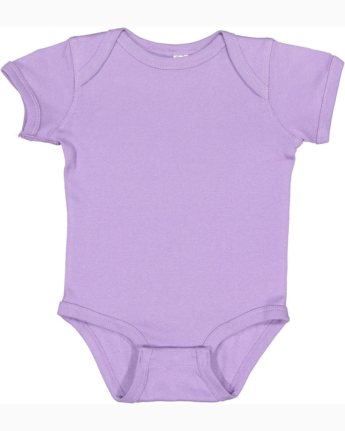 Rabbit Skins 4400 Infant Baby Combed Ringspun Cotton/Polyester Rib Bodysuit - Picture 27 of 46