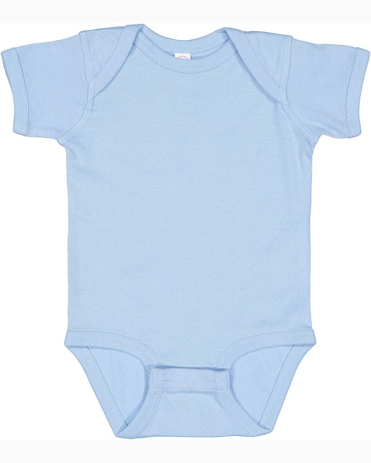 Rabbit Skins 4400 Infant Baby Combed Ringspun Cotton/Polyester Rib Bodysuit - Picture 29 of 46