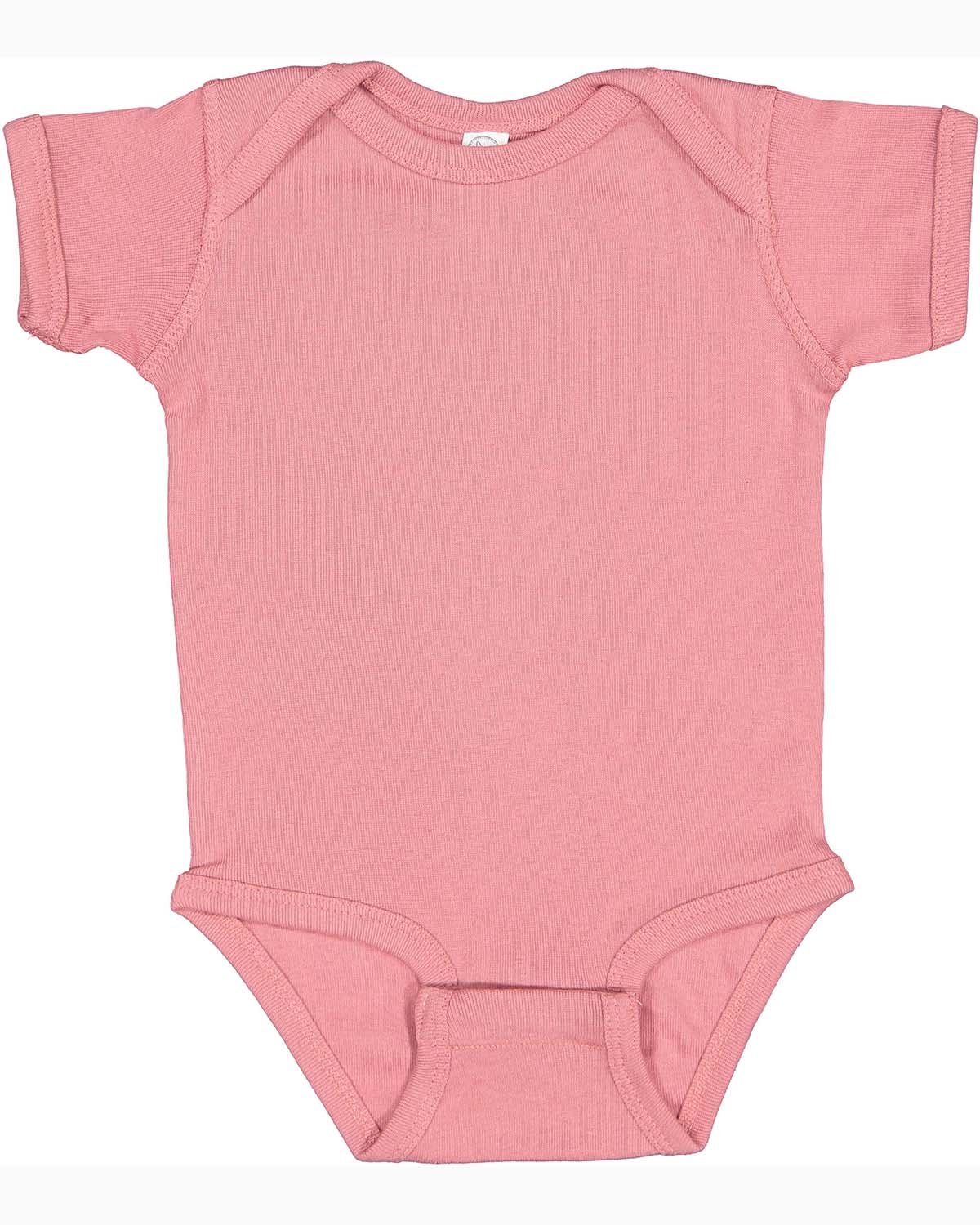 Rabbit Skins 4400 Infant Baby Combed Ringspun Cotton/Polyester Rib Bodysuit - Picture 31 of 46