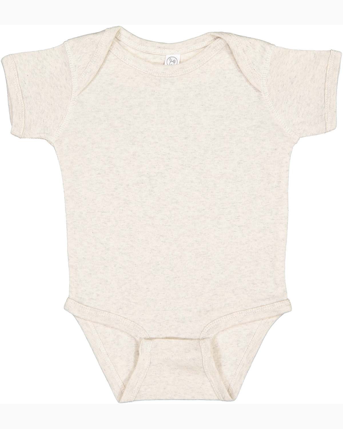 Rabbit Skins 4400 Infant Baby Combed Ringspun Cotton/Polyester Rib Bodysuit - Picture 33 of 46