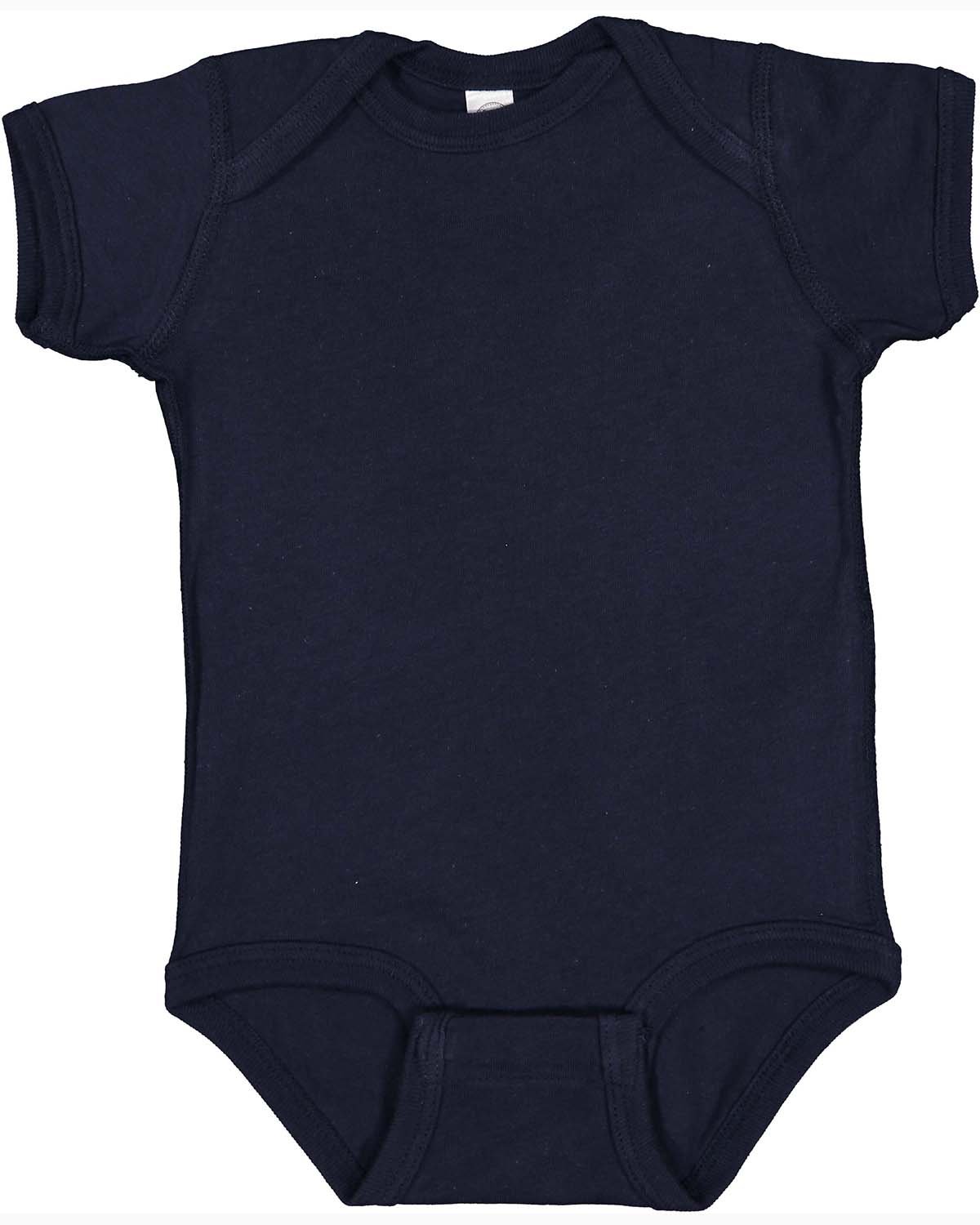 Rabbit Skins 4400 Infant Baby Combed Ringspun Cotton/Polyester Rib Bodysuit - Picture 34 of 46