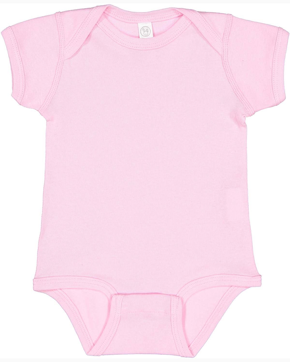 Rabbit Skins 4400 Infant Baby Combed Ringspun Cotton/Polyester Rib Bodysuit - Picture 36 of 46