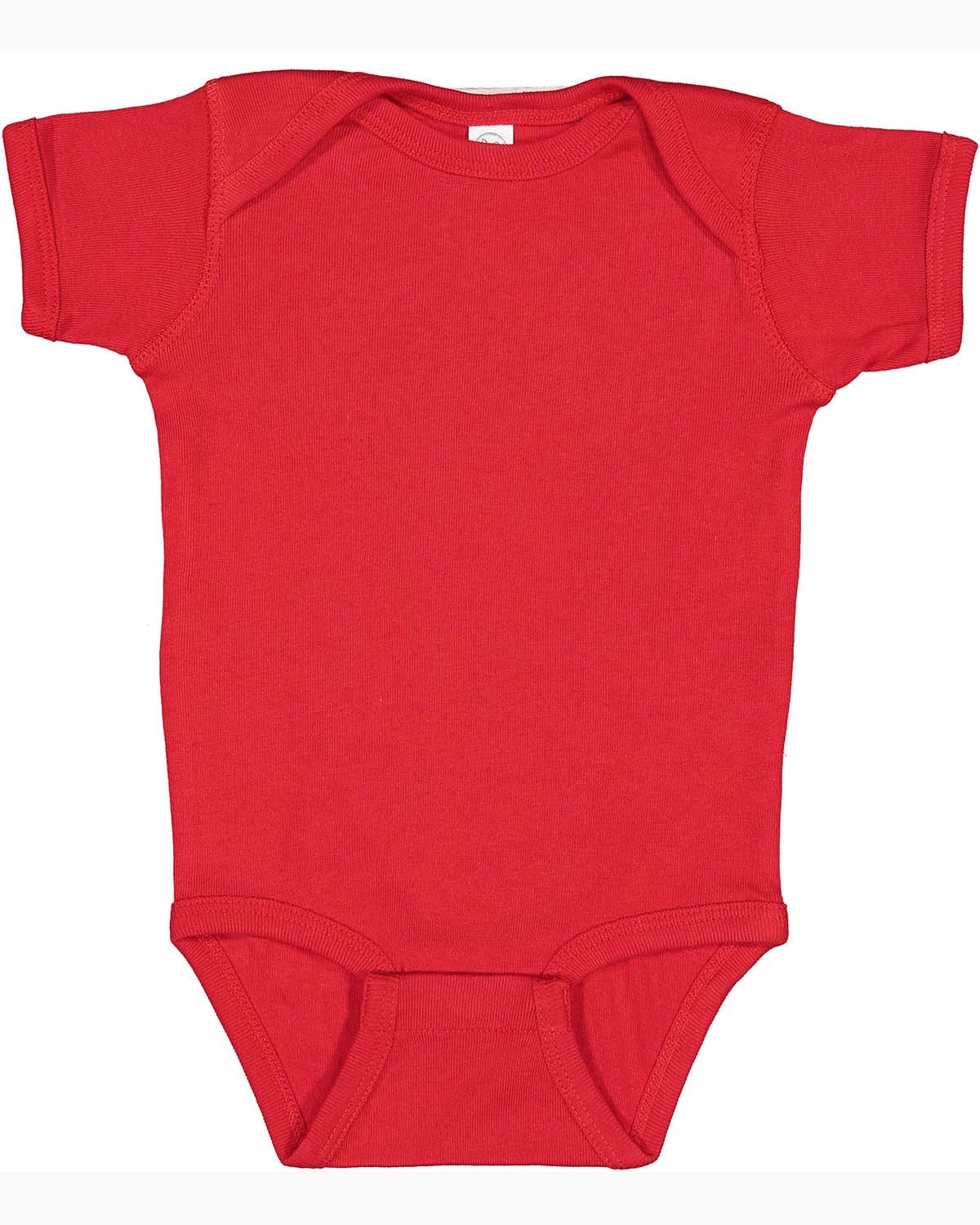 Rabbit Skins 4400 Infant Baby Combed Ringspun Cotton/Polyester Rib Bodysuit - Picture 39 of 46