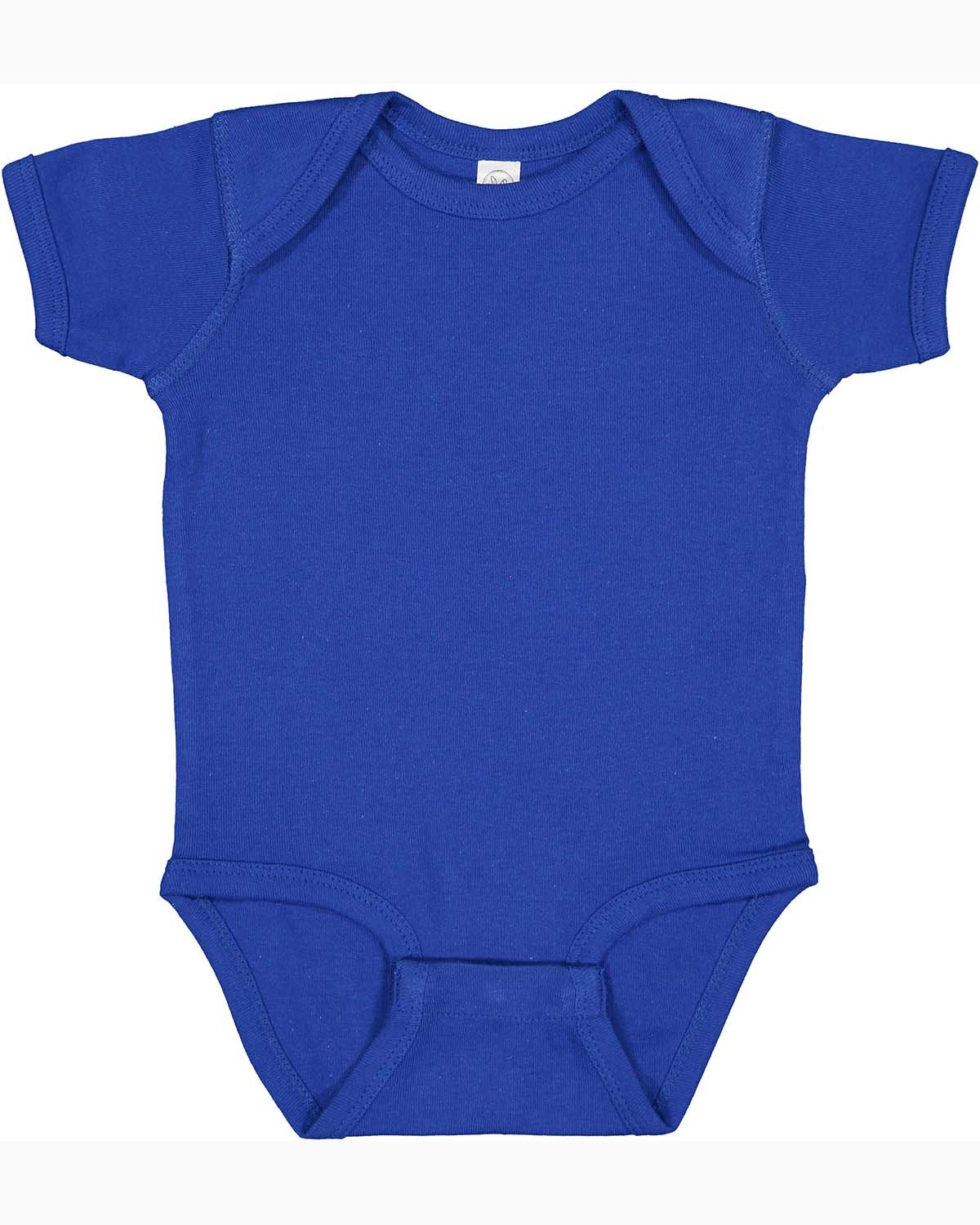 Rabbit Skins 4400 Infant Baby Combed Ringspun Cotton/Polyester Rib Bodysuit - Picture 40 of 46