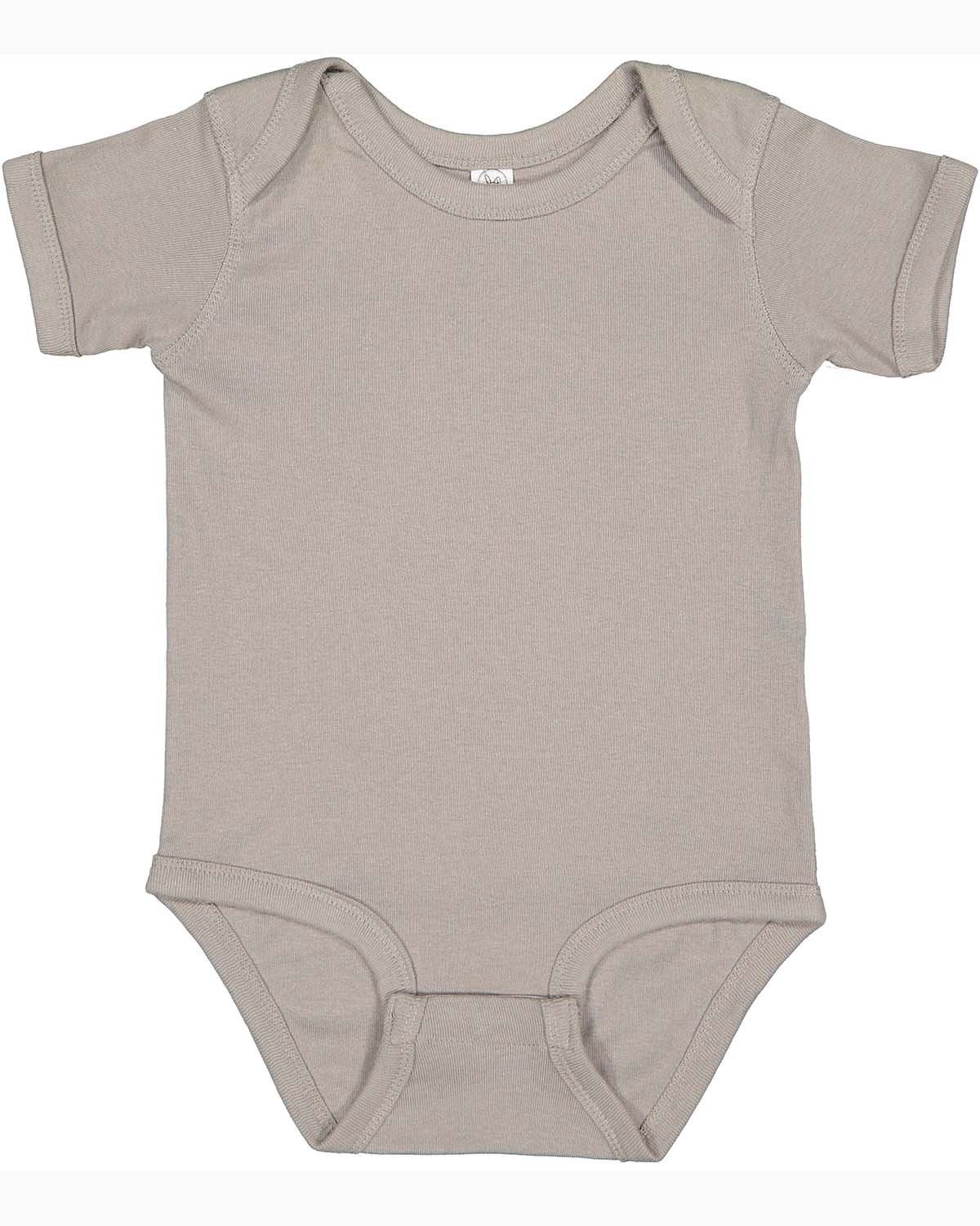 Rabbit Skins 4400 Infant Baby Combed Ringspun Cotton/Polyester Rib Bodysuit - Picture 42 of 46