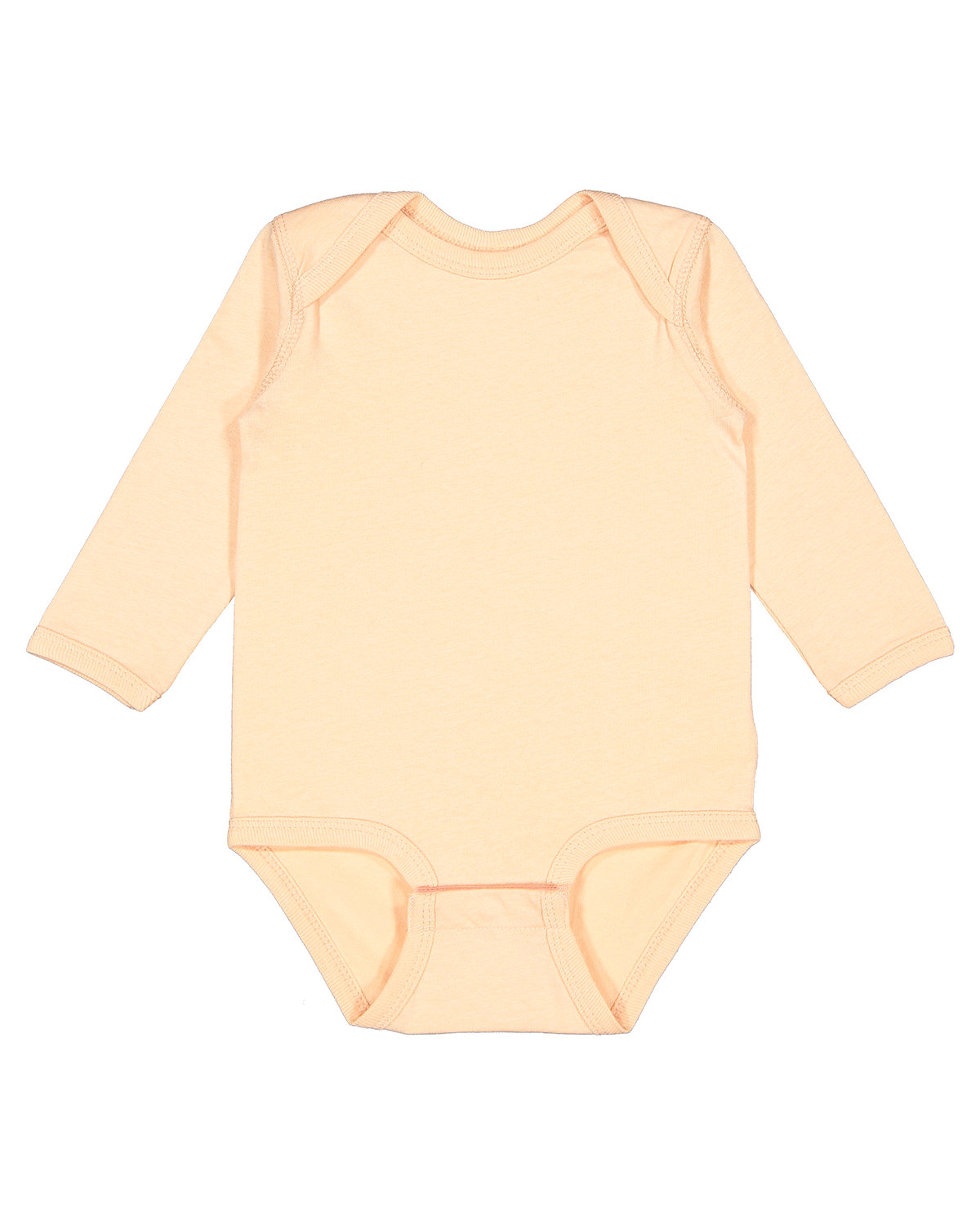Rabbit Skins 4421RS Infant Ringspun Cotton/Polyester Long Sleeve Jersey Bodysuit - Picture 7 of 13