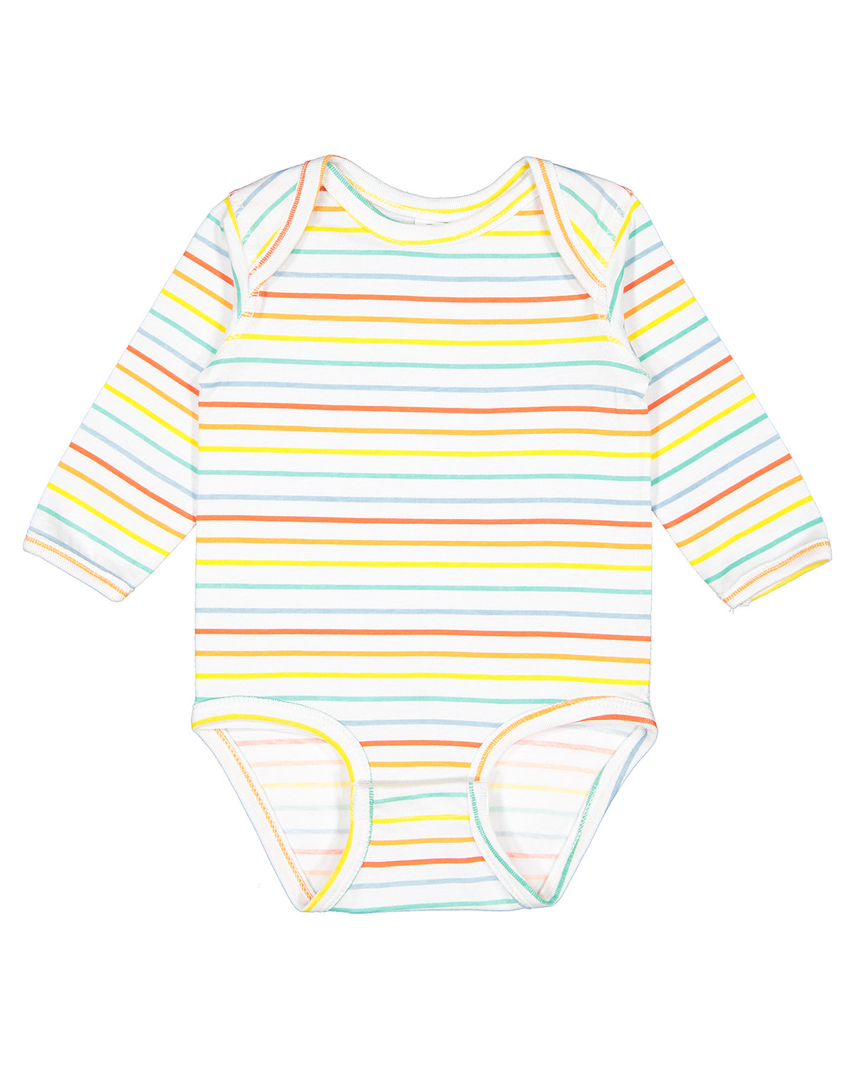 Rabbit Skins 4421RS Infant Ringspun Cotton/Polyester Long Sleeve Jersey Bodysuit - Picture 8 of 13