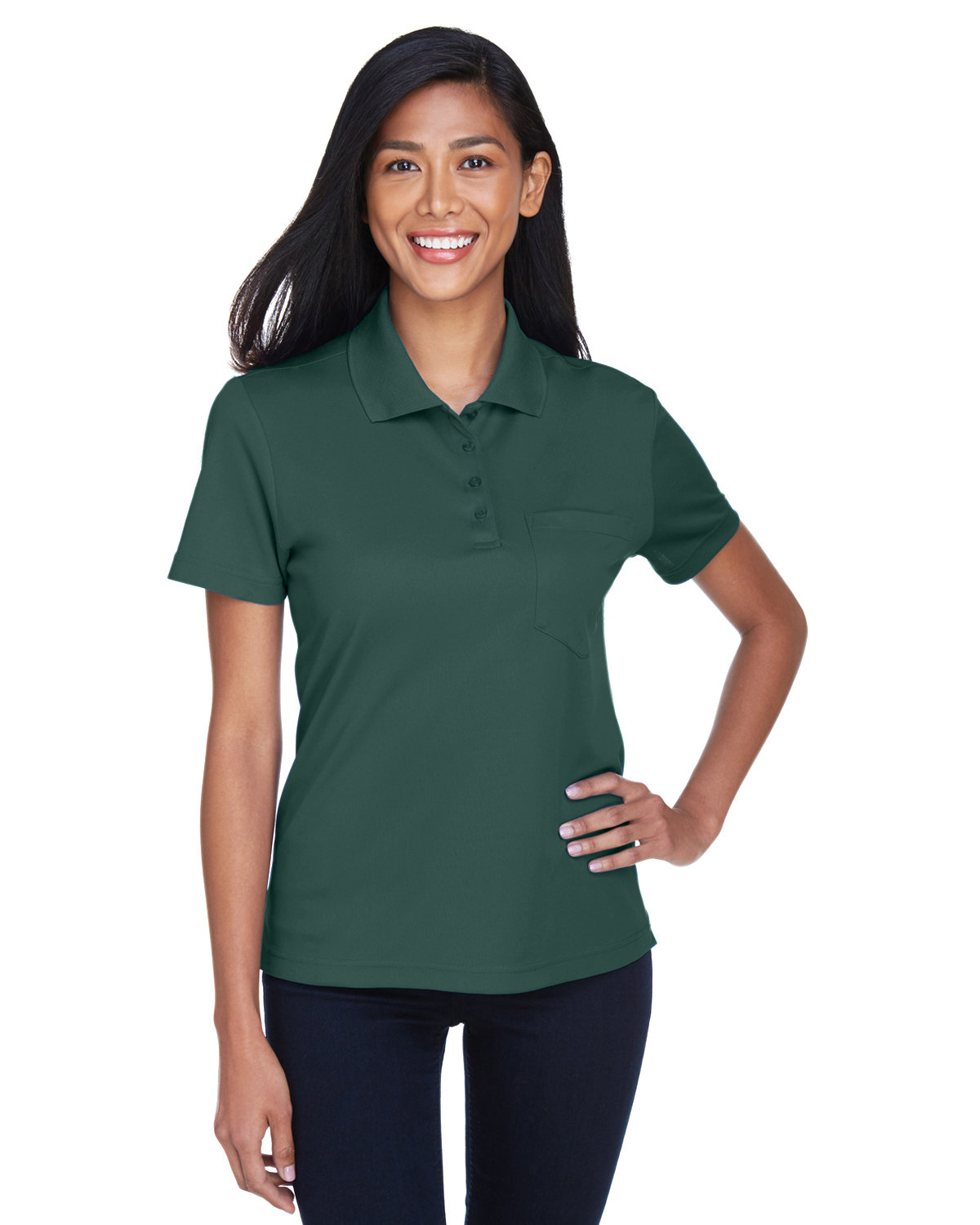 CORE365 78181P Ladies 100% Polyester Origin Performance Pique Polo With Pocket - Picture 7 of 10