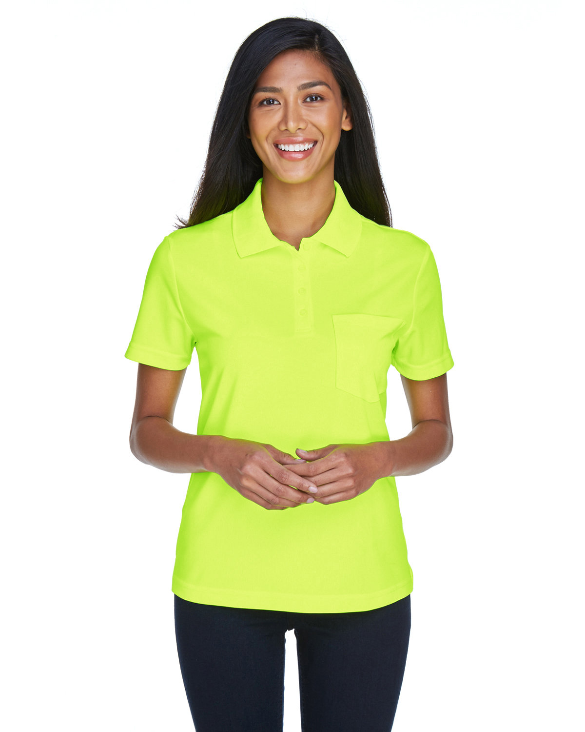 CORE365 78181P Ladies 100% Polyester Origin Performance Pique Polo With Pocket - Picture 8 of 10