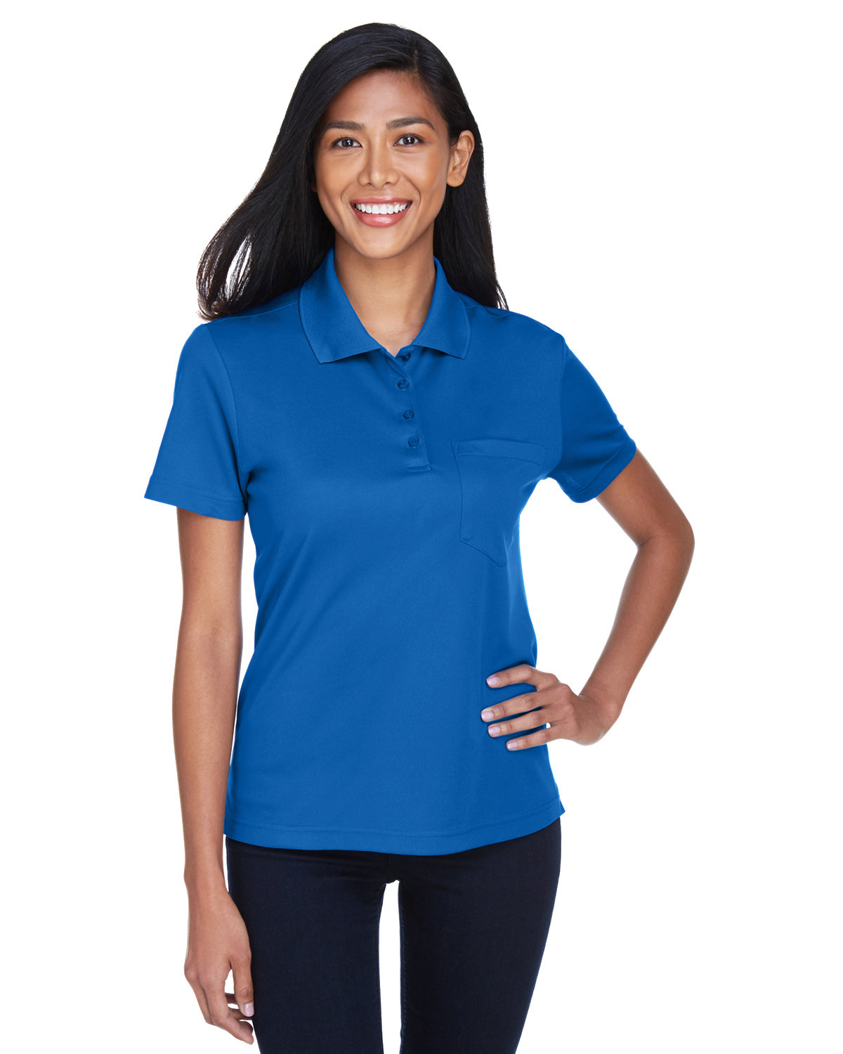 CORE365 78181P Ladies 100% Polyester Origin Performance Pique Polo With Pocket - Picture 9 of 10