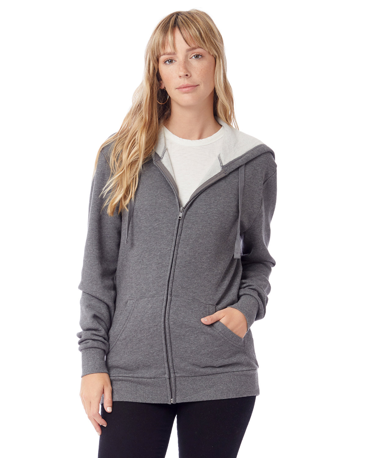 Alternative 8805PF Unisex Cotton/Polyester Eco-Cozy Fleece Zip Hooded Sweatshirt