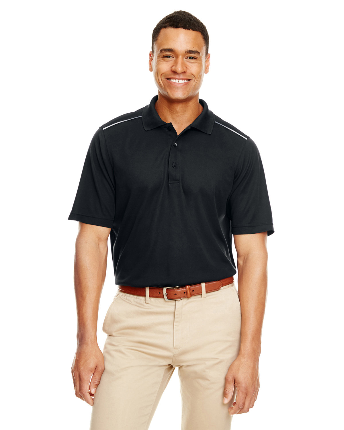 Pack Of 5 CORE365 88181R Mens Radiant Pique Polo With Reflective Piping