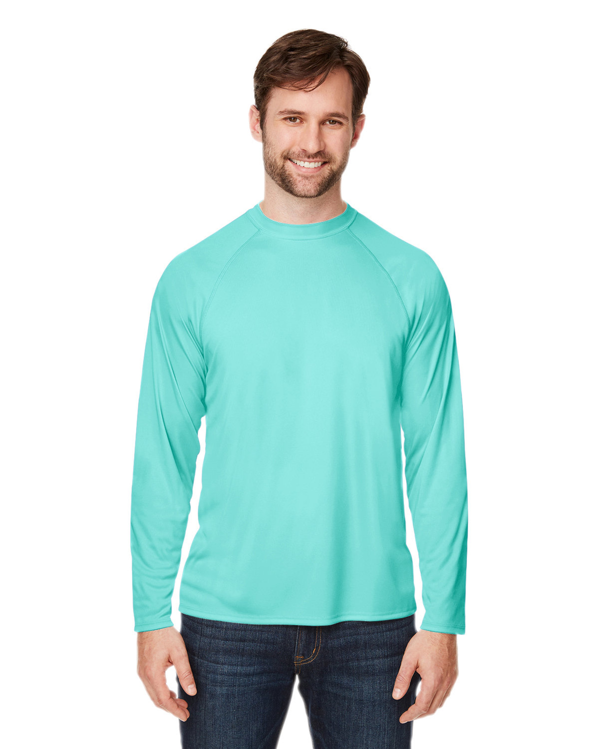 Pack Of 2 CORE365 CE110 Unisex Polyester Ultra UVP Marina Raglan Stylish T-Shirt - Picture 8 of 10