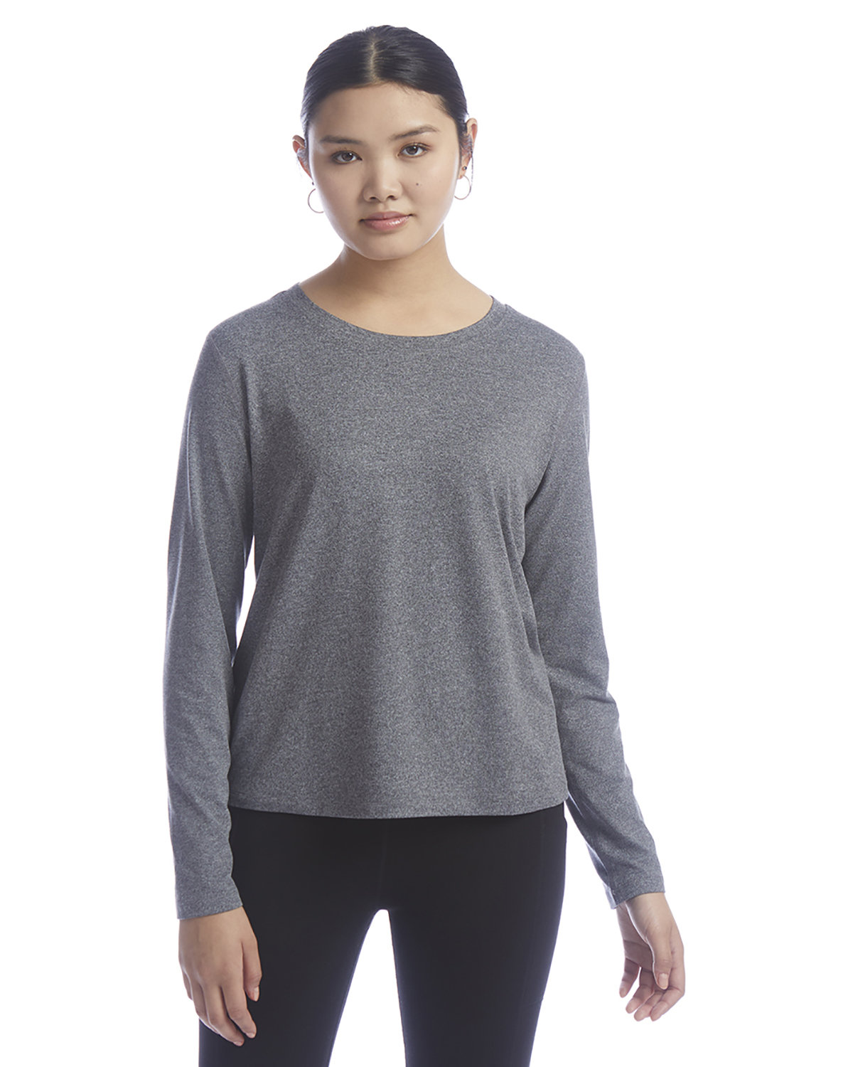 Pack Of 20 Champion CHP140 Ladies Cutout T Shirt Long Sleeve Stylish Top T-Shirt - Picture 4 of 5