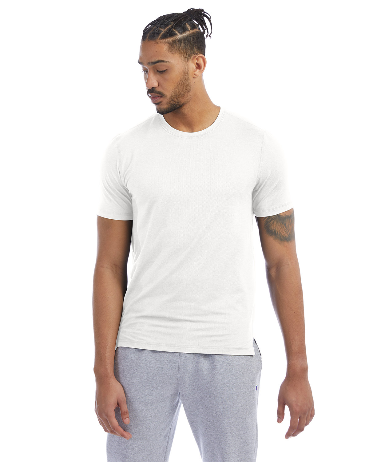 Plain White T Shirt Mens Pack Champion White Crew Neck T Shirt - Main Image