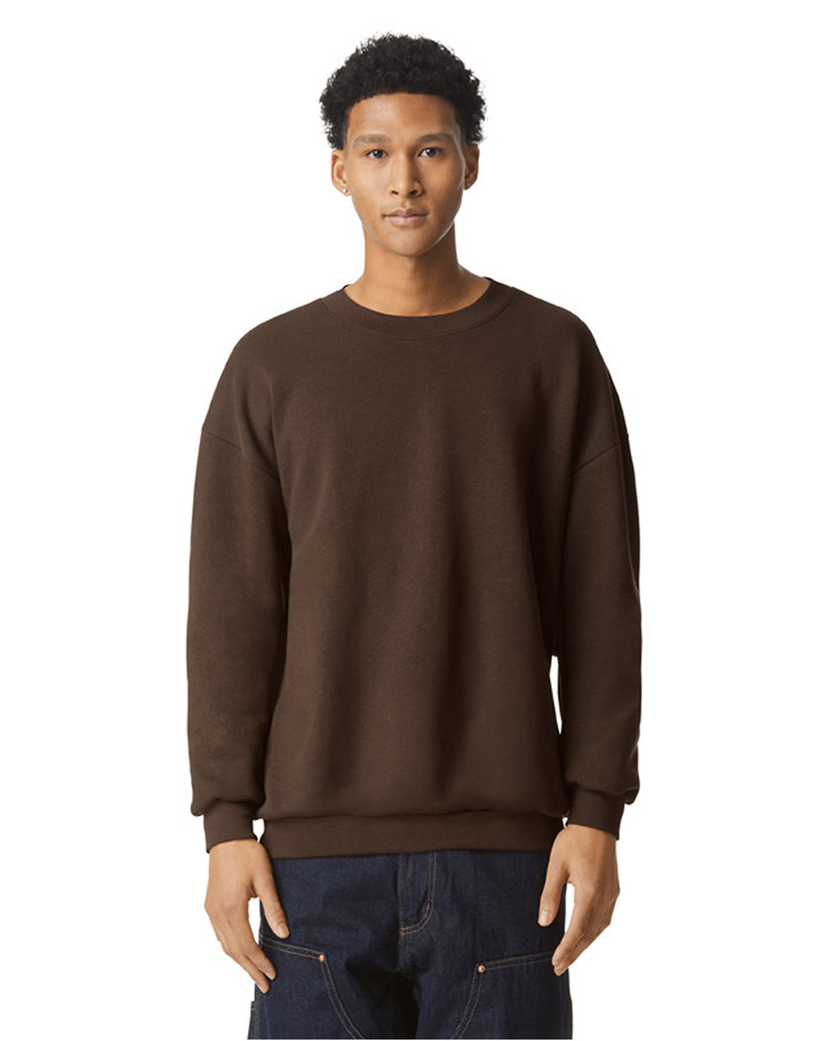 American Apparel RF496 Unisex Cotton/Polyester ReFlex Fleece Crewneck Sweatshirt - Picture 7 of 11