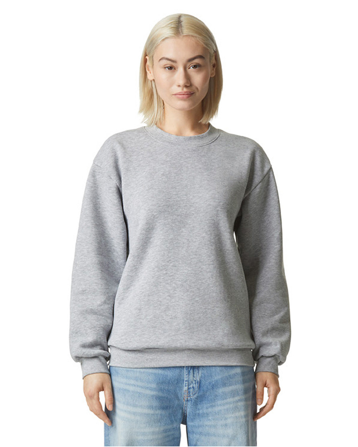 American Apparel RF496 Unisex Cotton/Polyester ReFlex Fleece Crewneck Sweatshirt - Picture 8 of 11