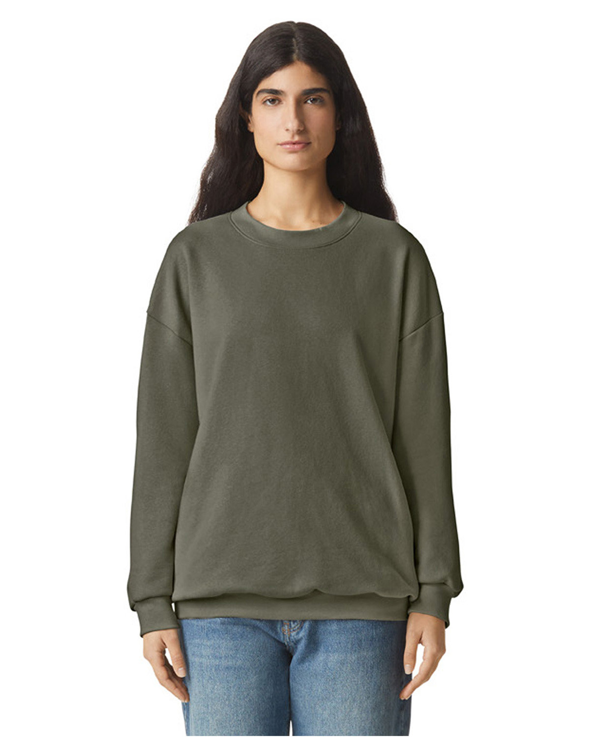 American Apparel RF496 Unisex Cotton/Polyester ReFlex Fleece Crewneck Sweatshirt - Picture 9 of 11