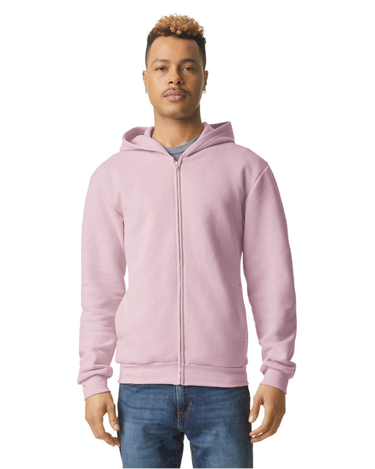 American Apparel RF497 Men Cotton/Polyester ReFlex Fleece Unisex Full Zip Hoodie