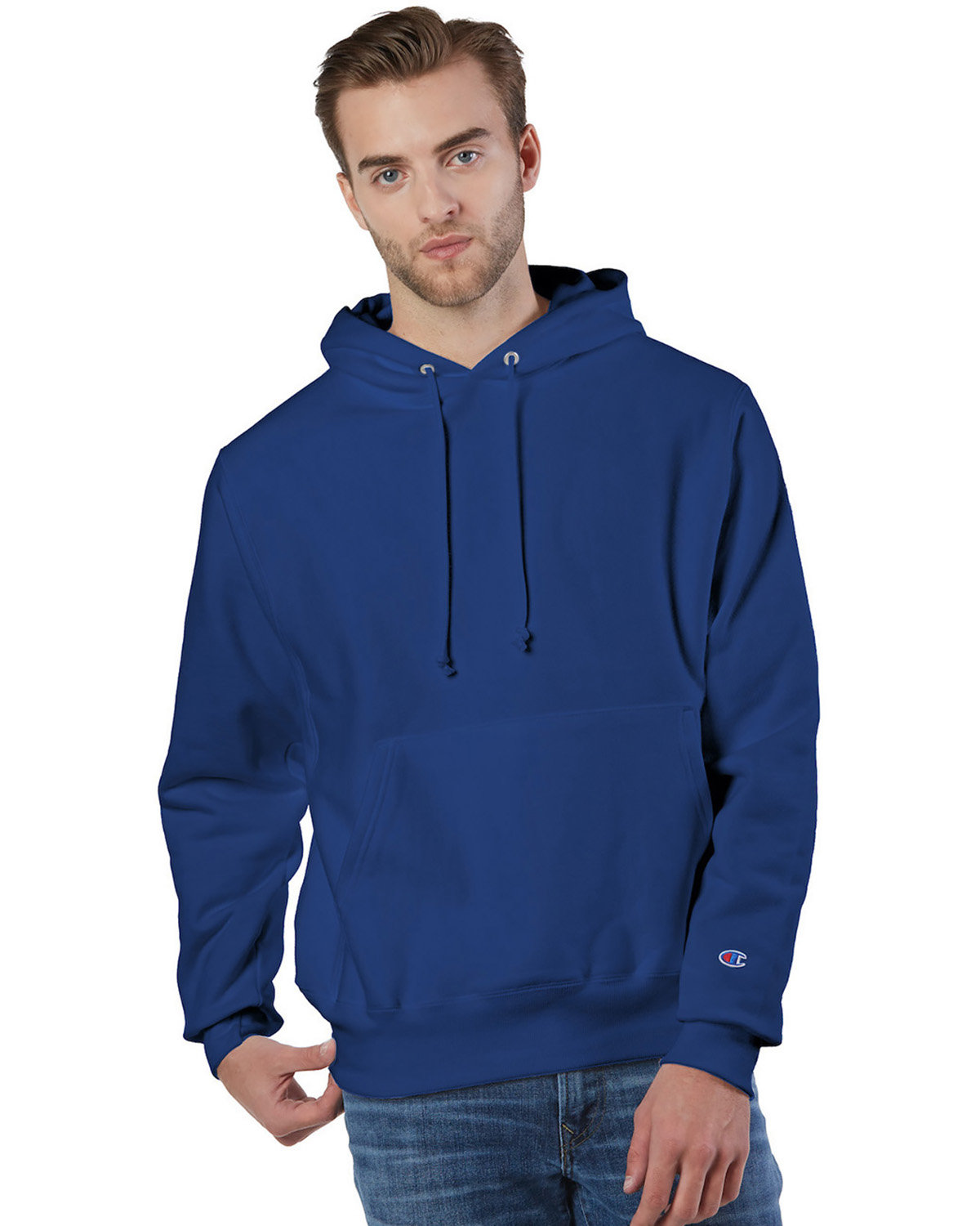 Champion S1051 Mens Reverse Weave Pullover Hooded Sweatshirt With C Logo - Picture 2 of 20