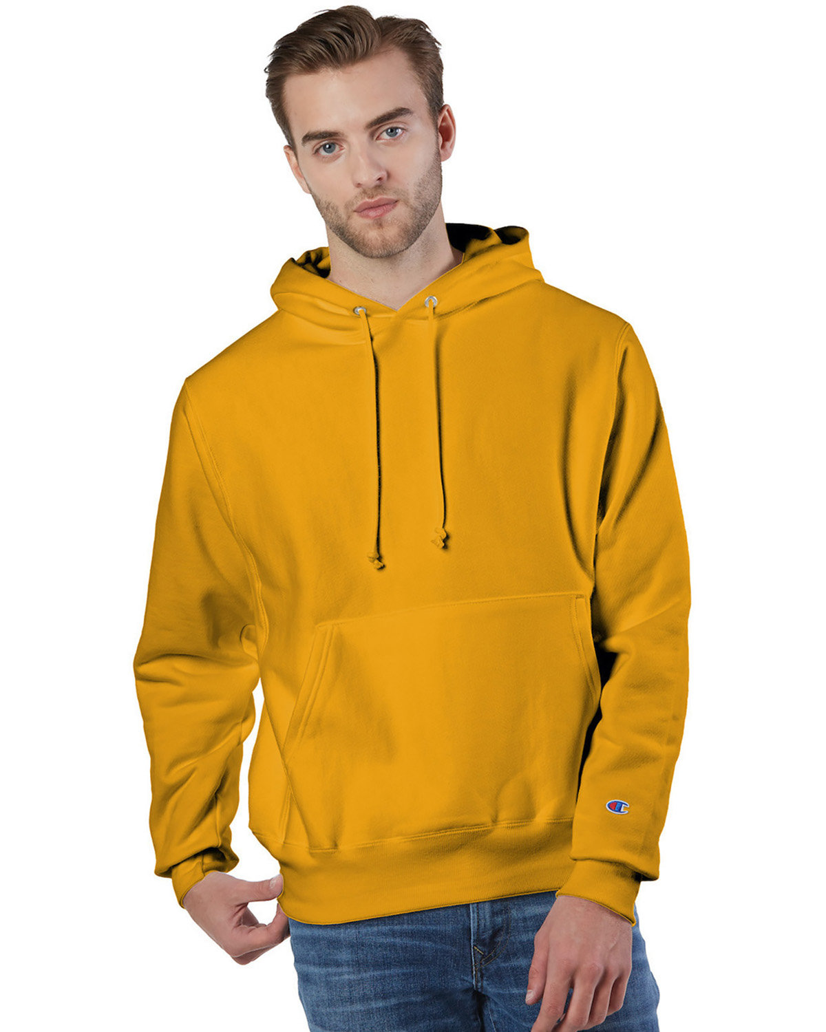 Champion S1051 Mens Reverse Weave Pullover Hooded Sweatshirt With C Logo - Picture 5 of 20