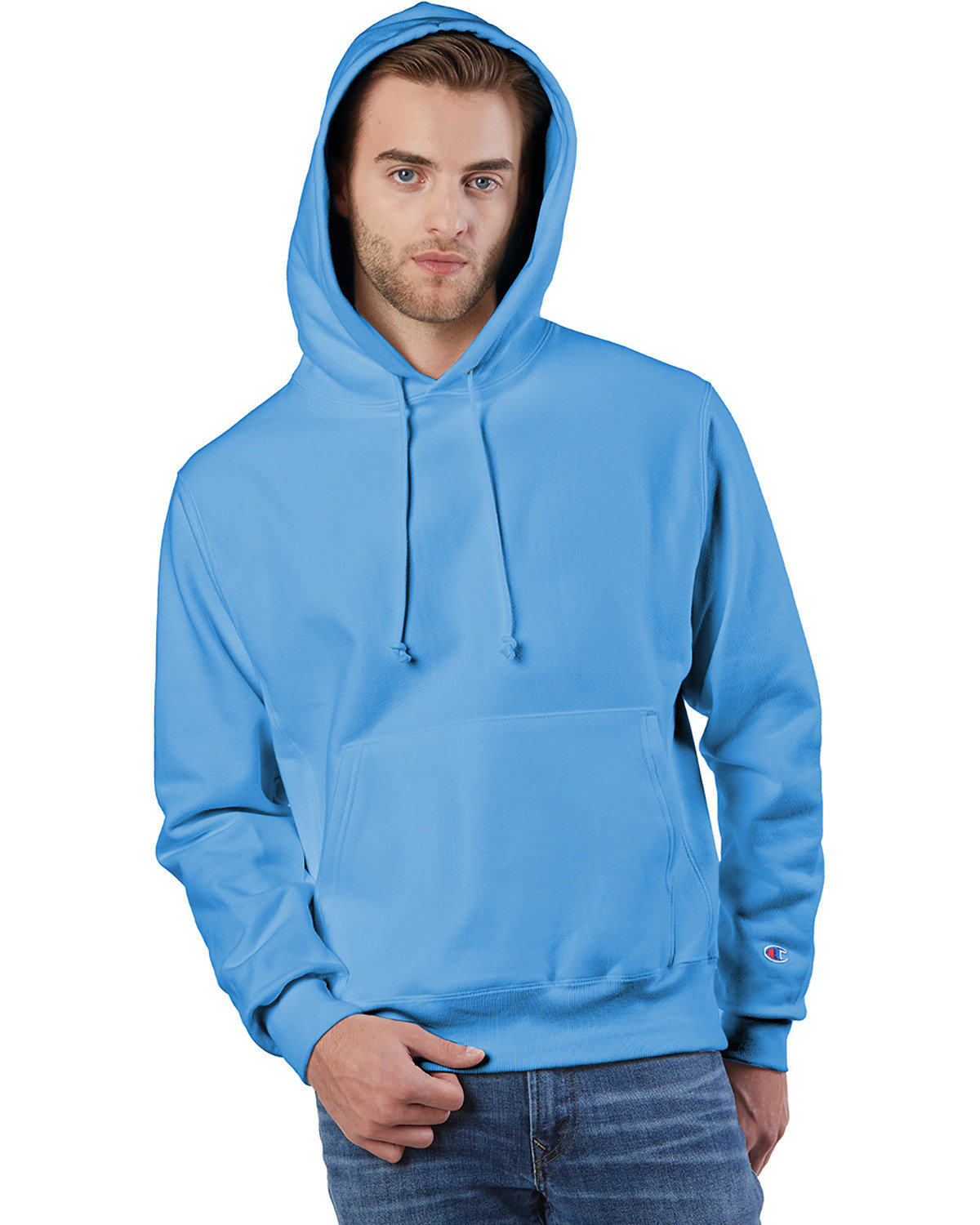 Champion S1051 Mens Reverse Weave Pullover Hooded Sweatshirt With C Logo - Picture 11 of 20