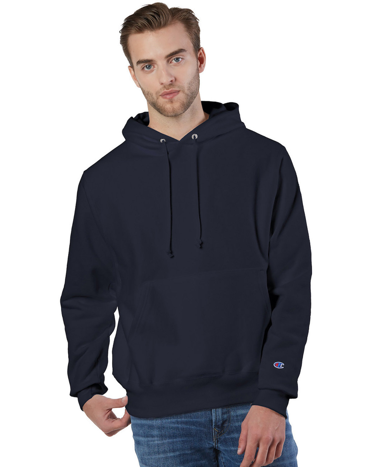 Champion S1051 Mens Reverse Weave Pullover Hooded Sweatshirt With C Logo - Picture 12 of 20