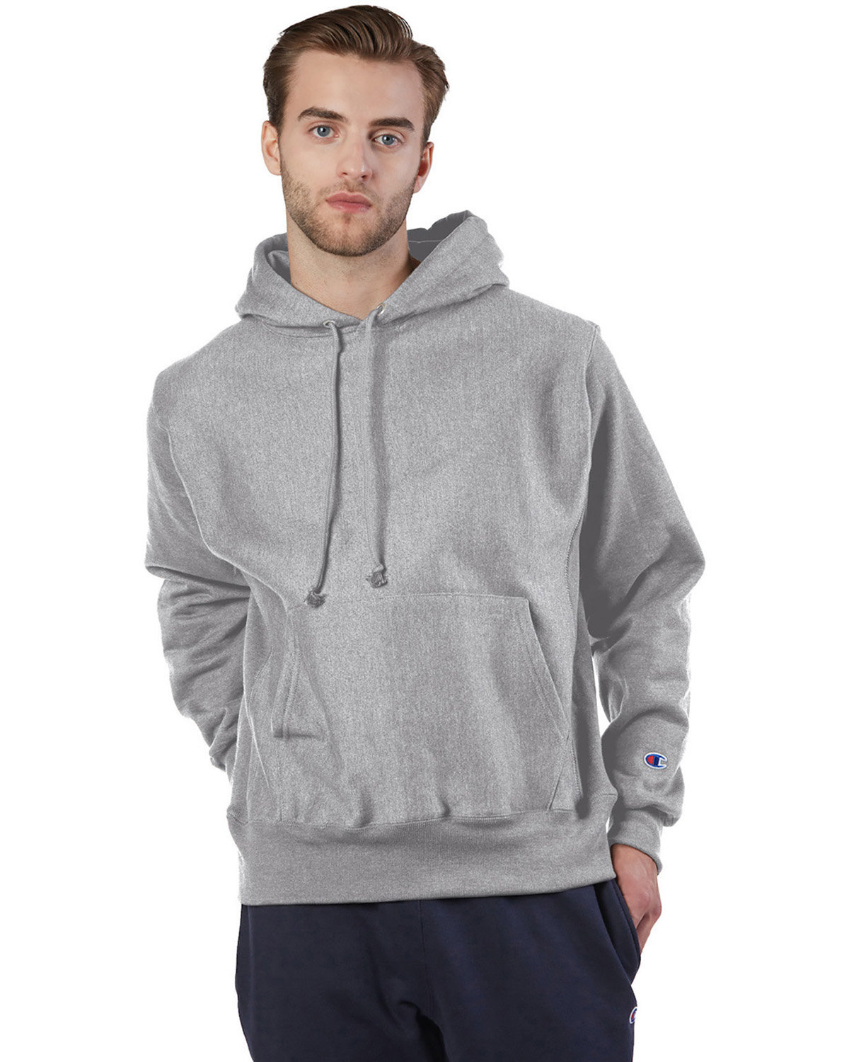 Champion S1051 Mens Reverse Weave Pullover Hooded Sweatshirt With C Logo - Picture 13 of 20