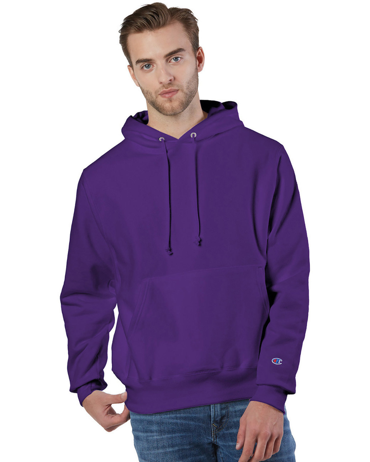 Champion S1051 Mens Reverse Weave Pullover Hooded Sweatshirt With C Logo - Picture 15 of 20