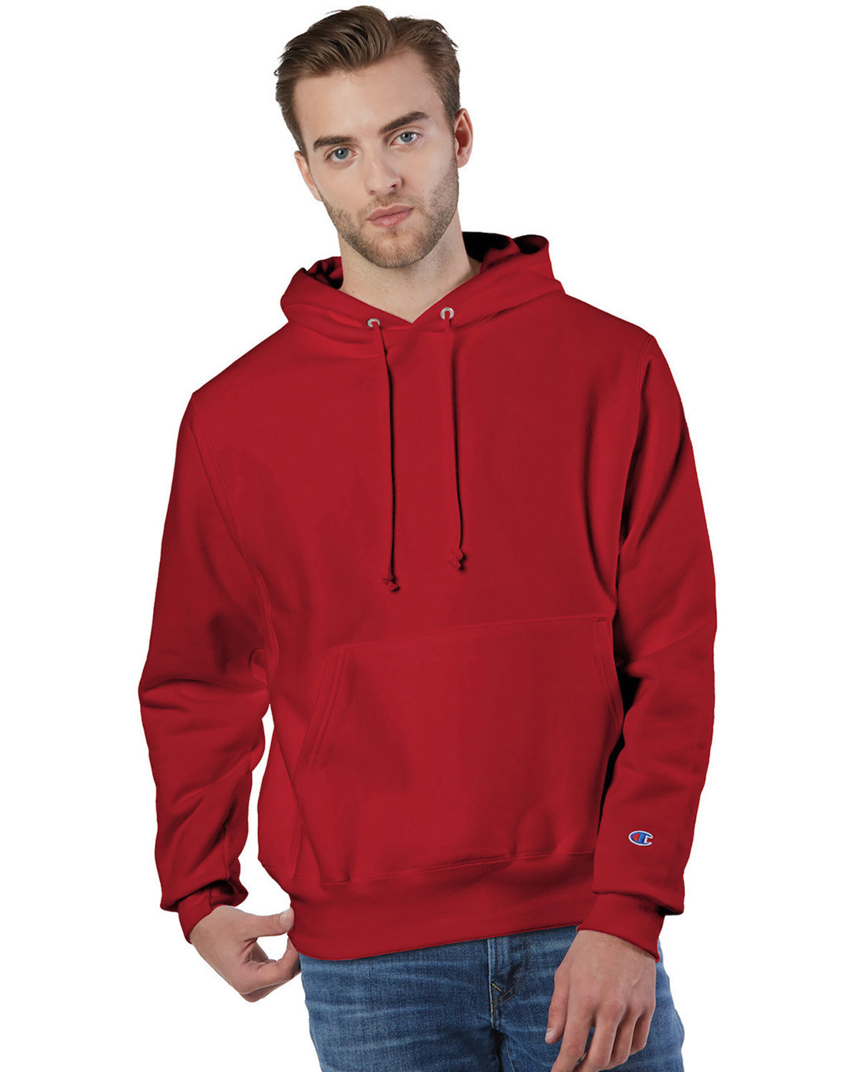 Champion S1051 Mens Reverse Weave Pullover Hooded Sweatshirt With C Logo - Picture 17 of 20