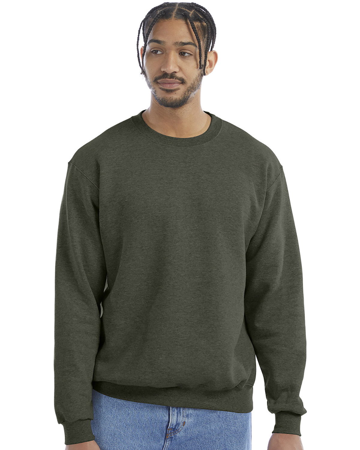 Champion S600 Adult US Grown Cotton/Polyester Powerblend Crewneck Sweatshirt