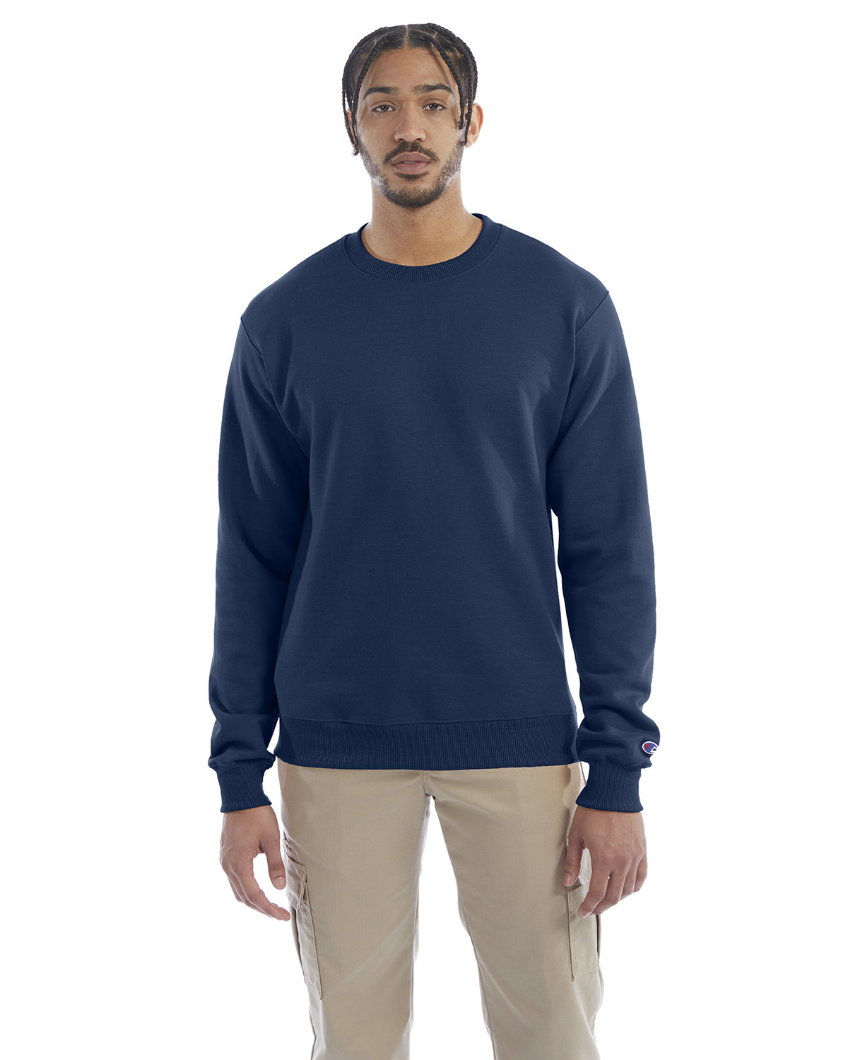 Champion S600 Adult US Grown Cotton/Polyester Powerblend Crewneck Sweatshirt