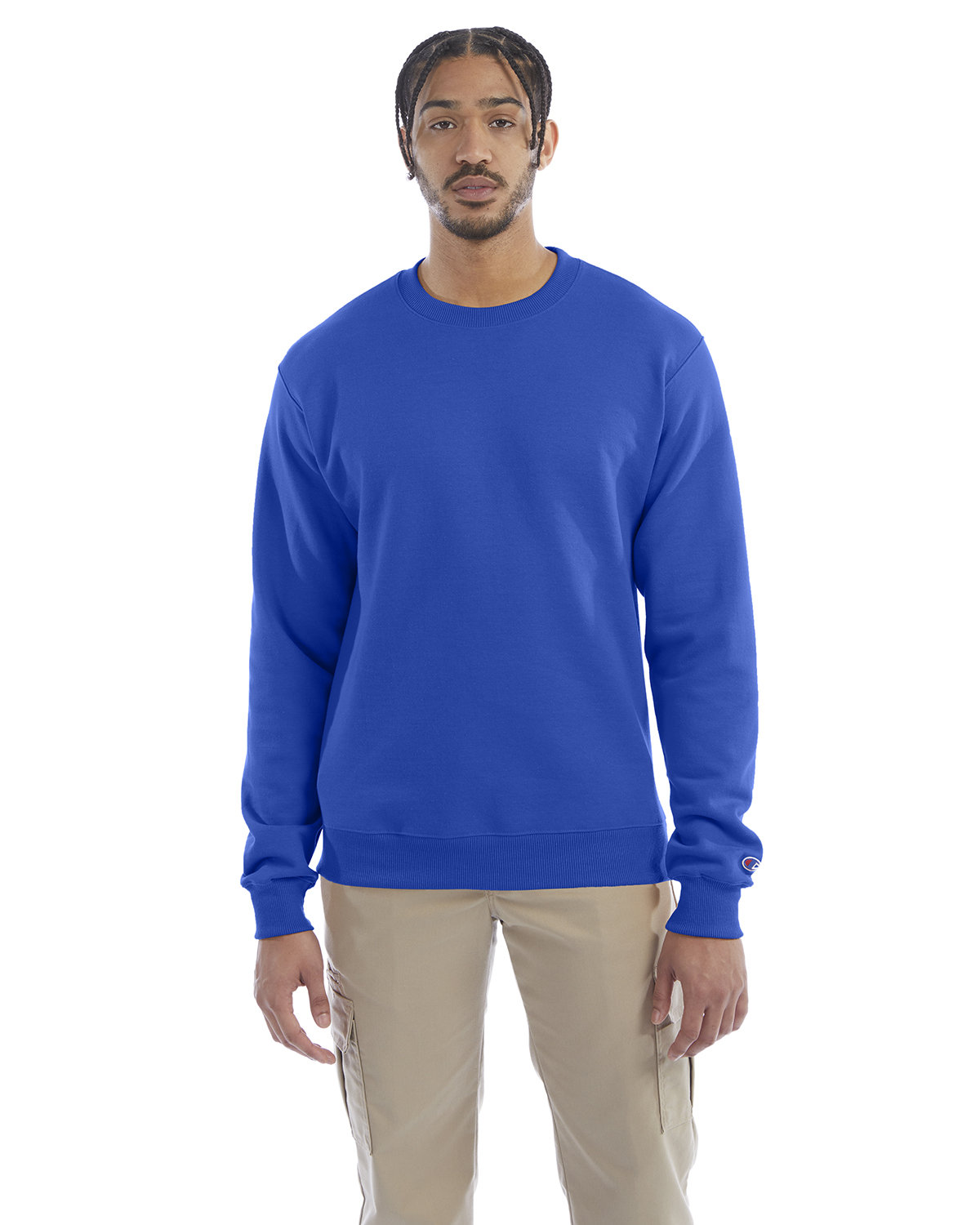 Champion S600 Adult US Grown Cotton/Polyester Powerblend Crewneck Sweatshirt