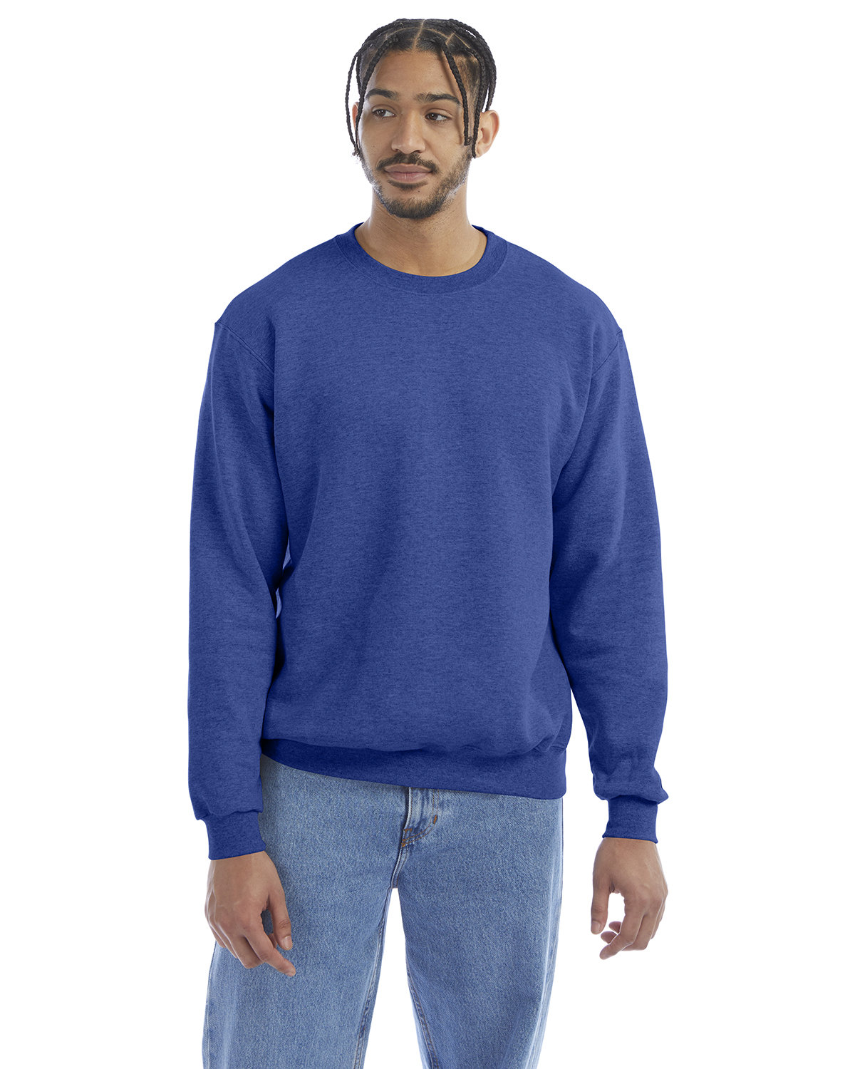 Champion S600 Adult US Grown Cotton/Polyester Powerblend Crewneck Sweatshirt