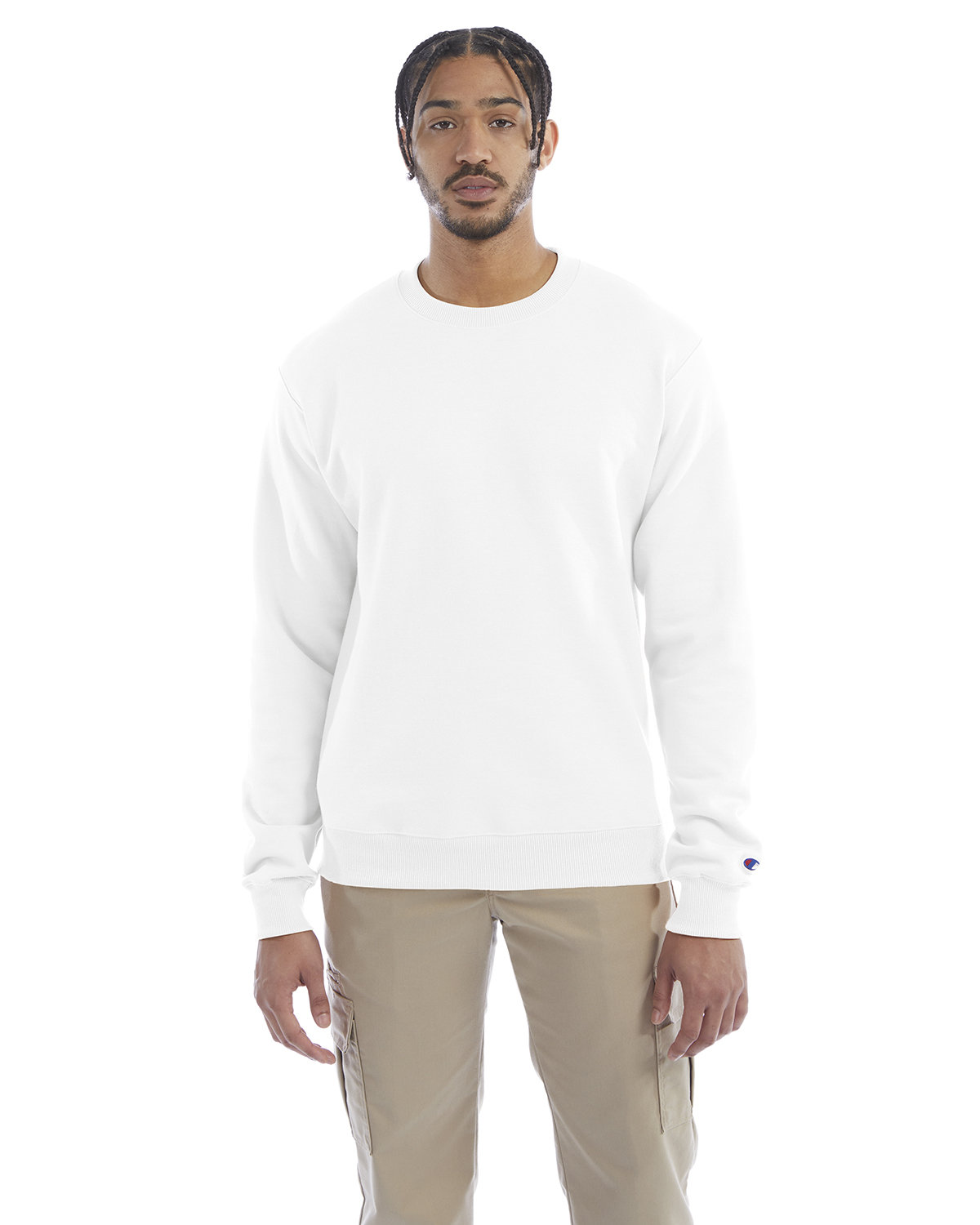 Champion S600 Adult US Grown Cotton/Polyester Powerblend Crewneck Sweatshirt