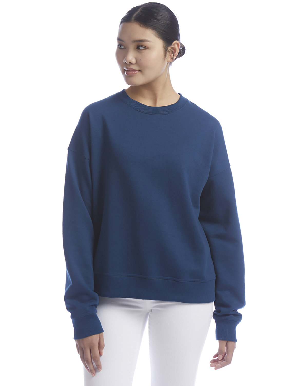 Pack Of 2 Champion S650 Ladies US Grown Loose Fit PowerBlend Sweatshirt - Picture 3 of 6