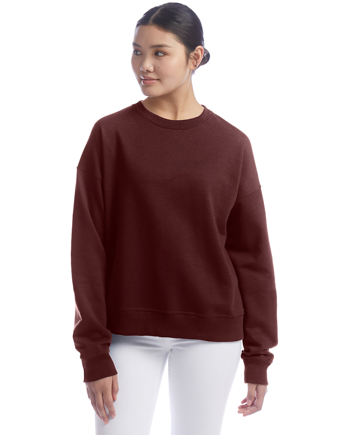 Pack Of 2 Champion S650 Ladies US Grown Loose Fit PowerBlend Sweatshirt - Picture 5 of 6