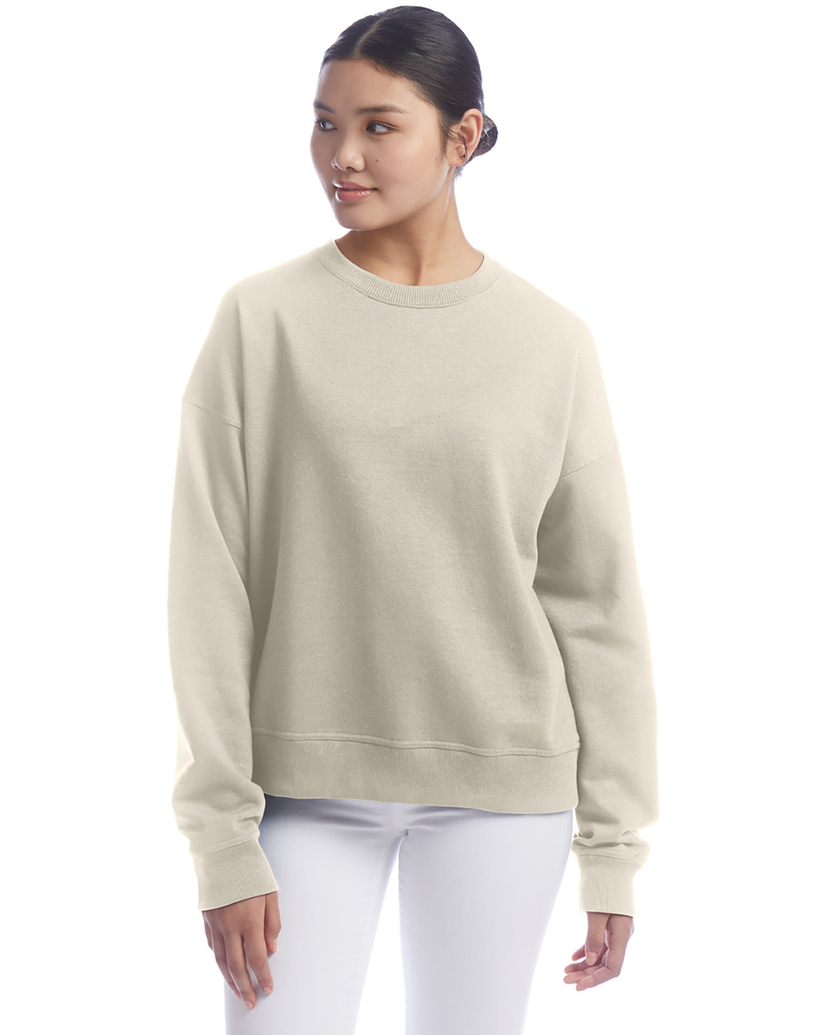 Pack Of 2 Champion S650 Ladies US Grown Loose Fit PowerBlend Sweatshirt - Picture 6 of 6