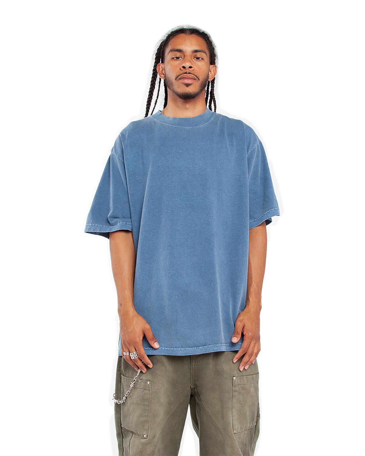 Pack Of 2 Shaka Wear SHGD Unisex Garment-Dyed Crewneck Stylish Plain T-Shirt - Picture 17 of 18