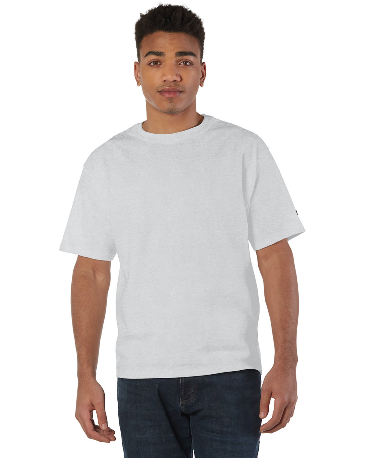 Champion T2102 Adult Cotton/Polyester Crew Heritage Jersey Stylish Plain T-Shirt