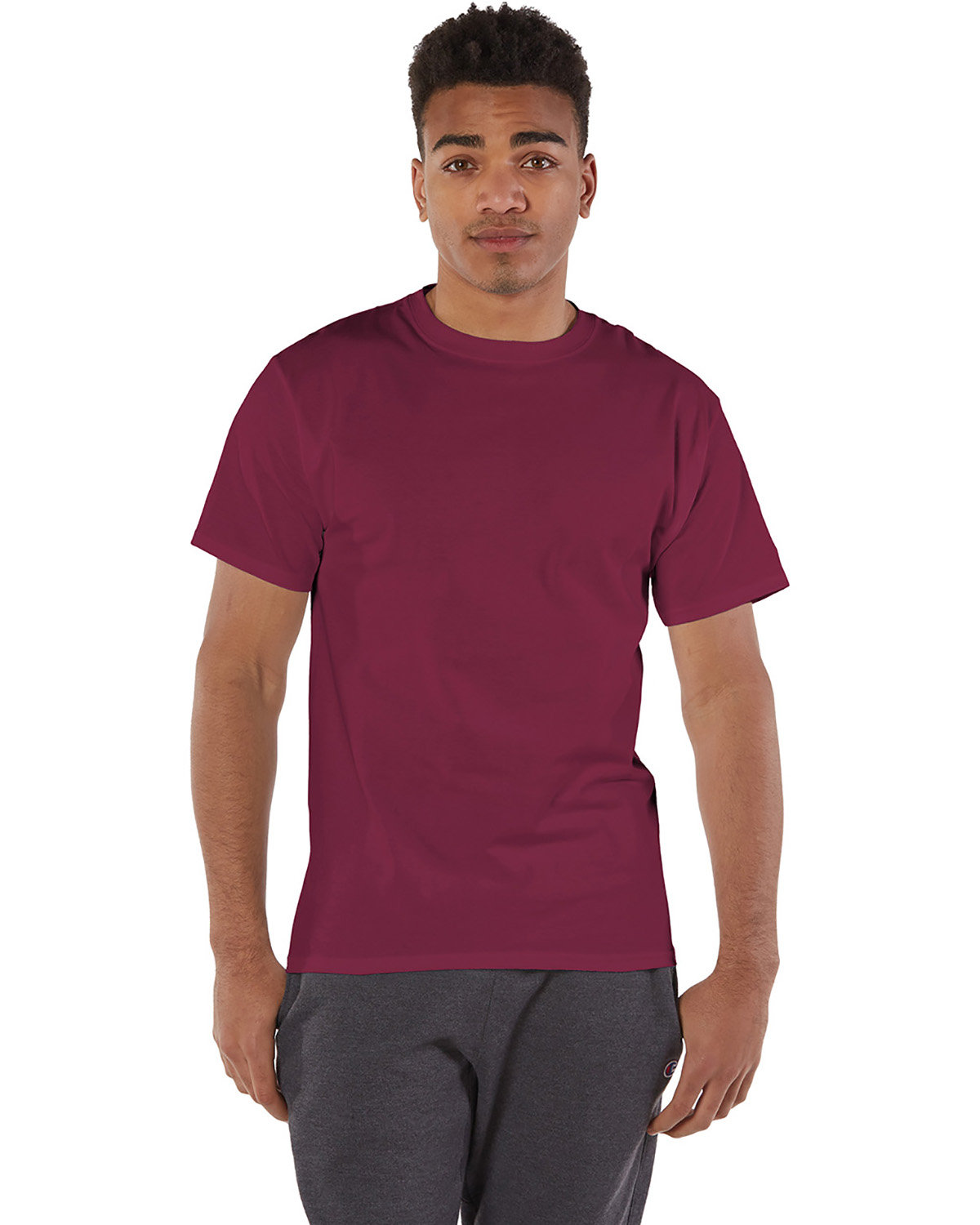Pack Of 10 Champion T525C Mens Short Sleeve Crew Stylish Plain Blank T-Shirt - Picture 7 of 27