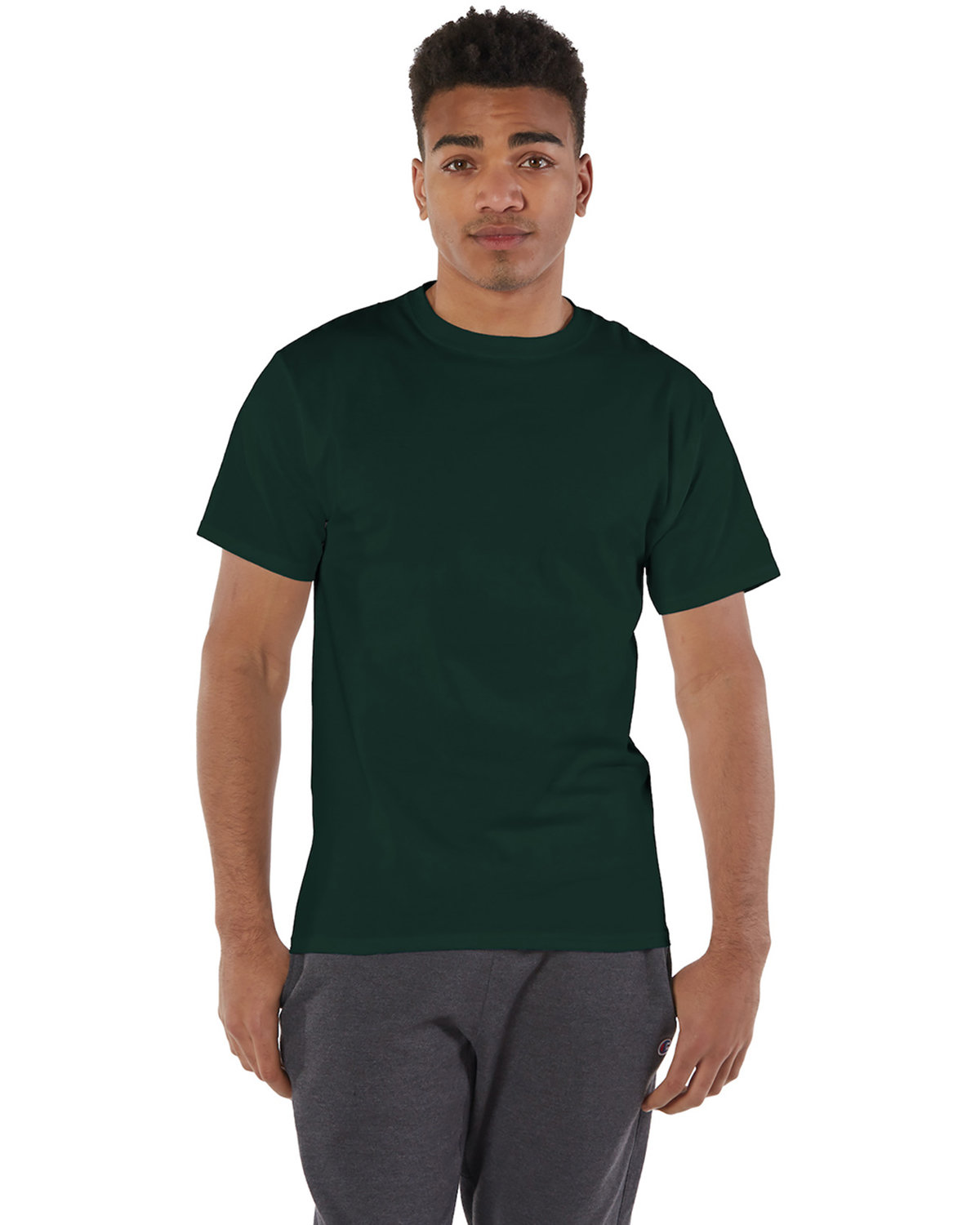 Pack Of 10 Champion T525C Mens Short Sleeve Crew Stylish Plain Blank T-Shirt - Picture 9 of 27