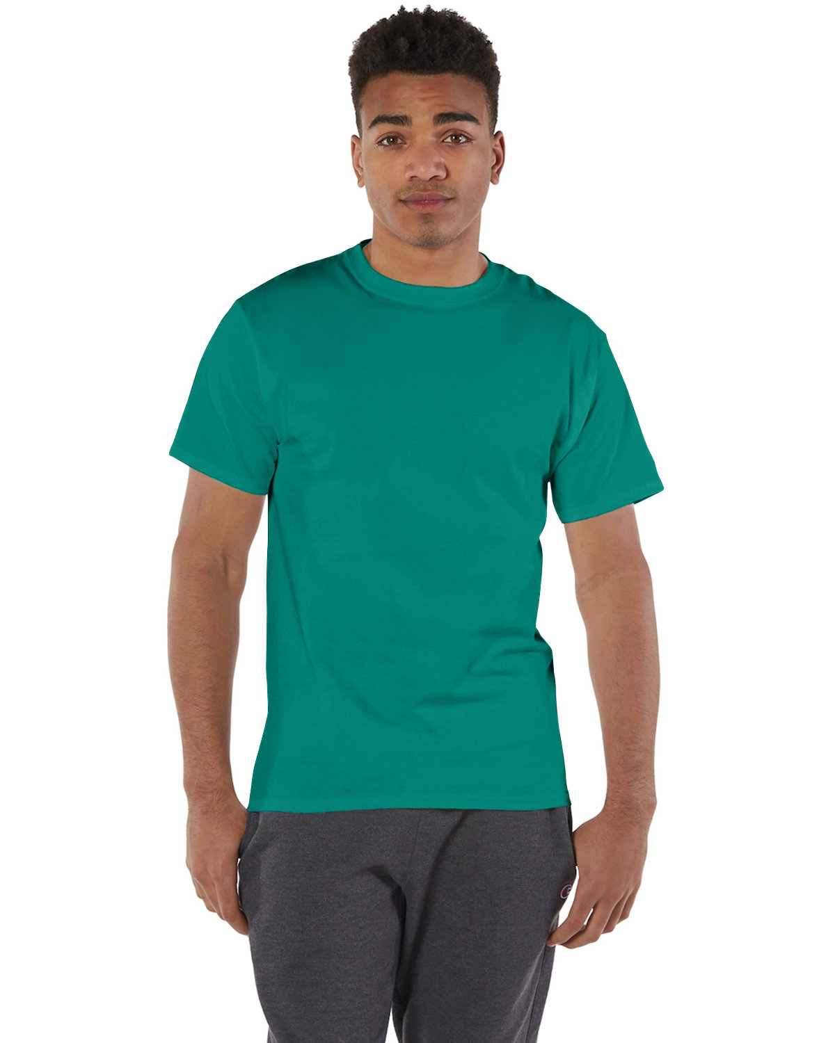 Pack Of 10 Champion T525C Mens Short Sleeve Crew Stylish Plain Blank T-Shirt - Picture 10 of 27